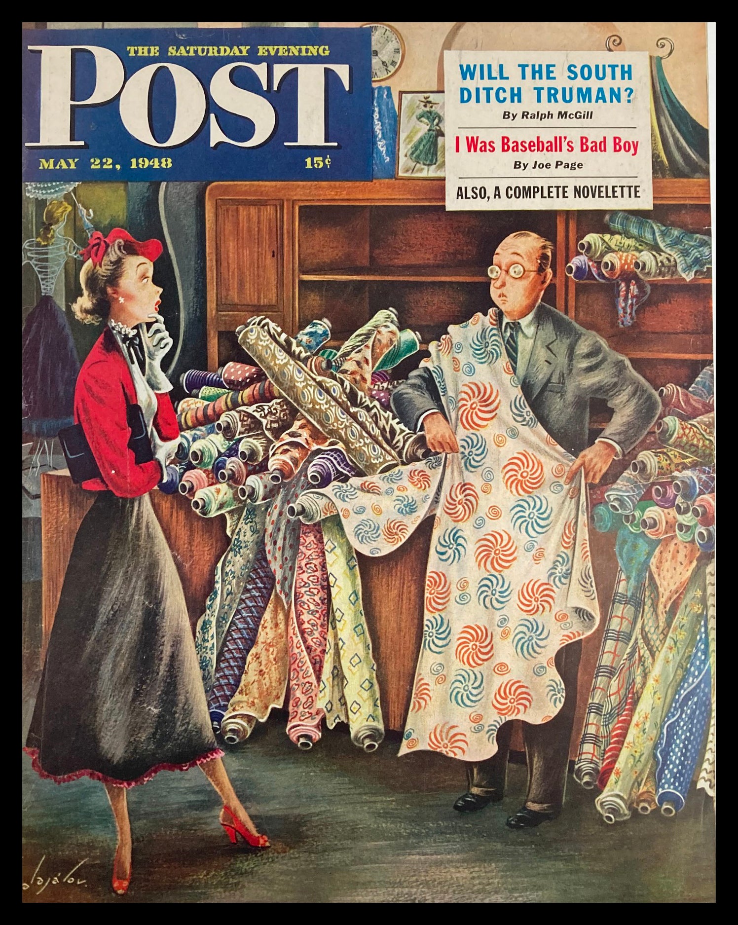 COVER ONLY The Saturday Evening Post May 22 1948 I Was Baseball's Bad Boy