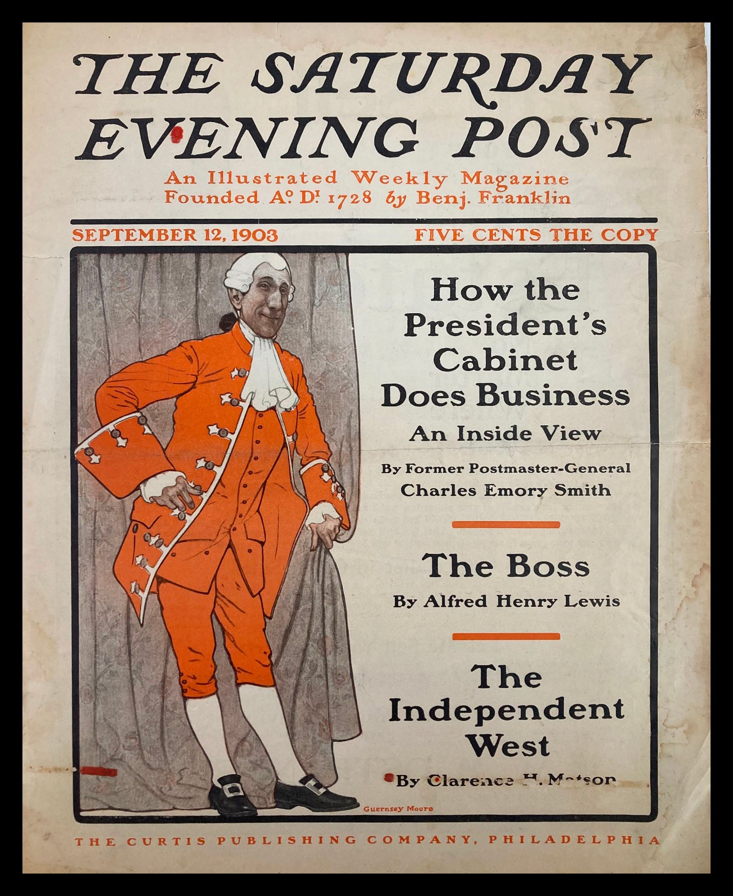 COVER ONLY The Saturday Evening Post September 12 1903 The Independent West