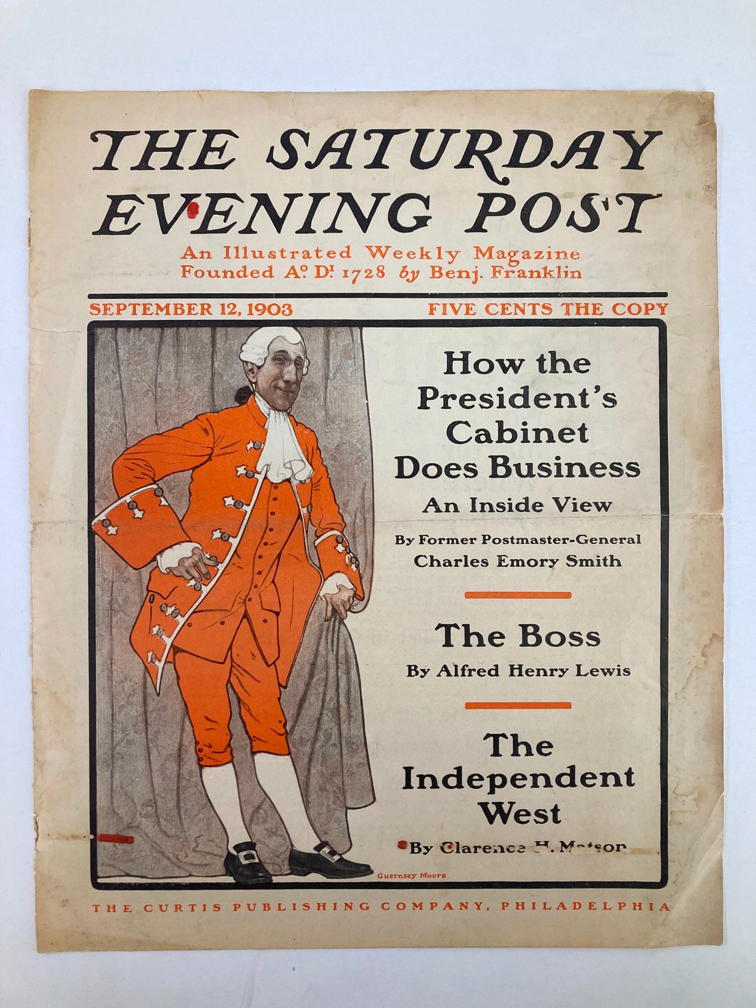 COVER ONLY The Saturday Evening Post September 12 1903 The Independent West