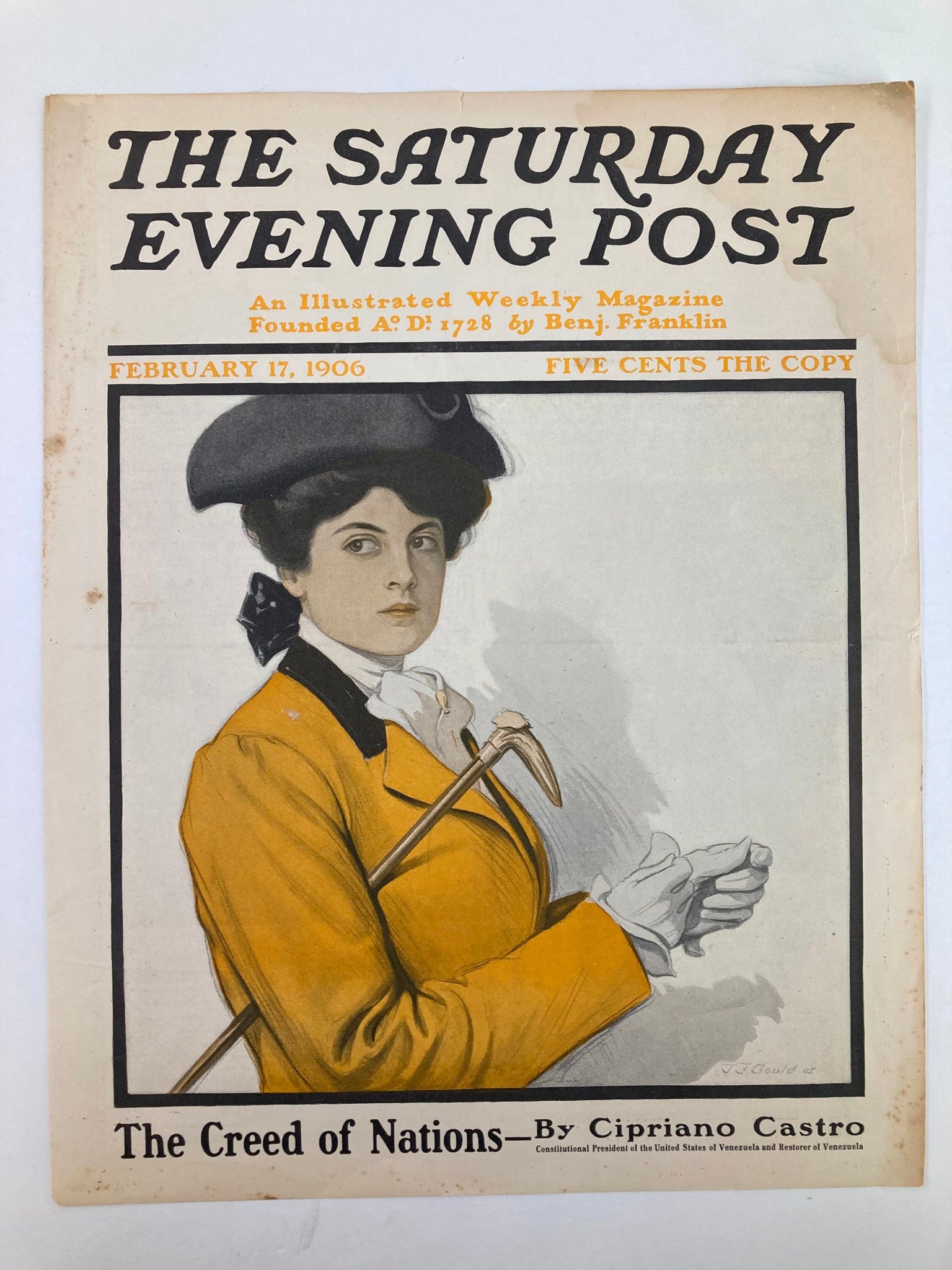 COVER ONLY The Saturday Evening Post February 17 1906 Creed of Nations No Label