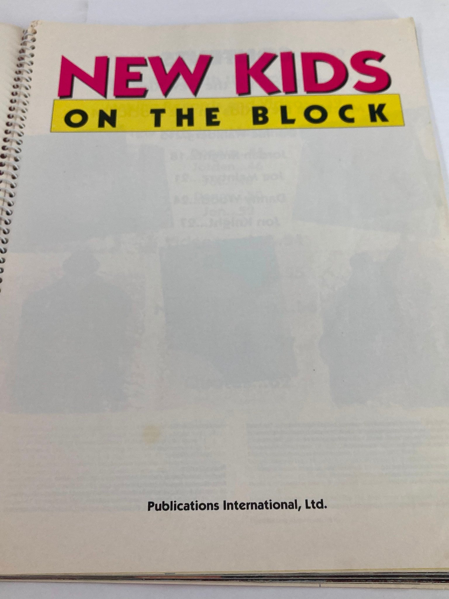 1990 Publications International, Ltd. Presents New Kids On The Block