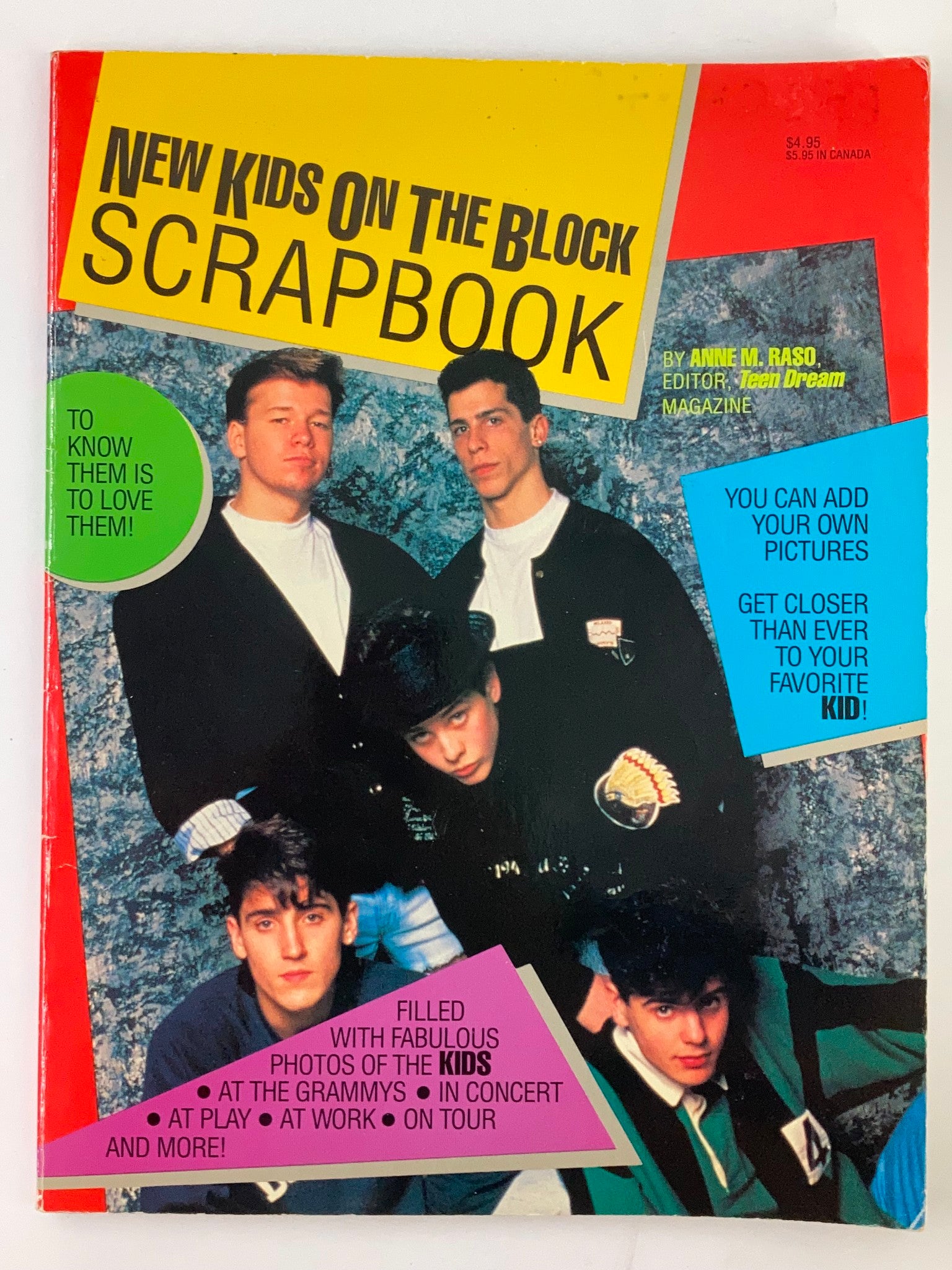 1990 New Kids on The Block Scrapbook with Fabulous Photos of The Kids