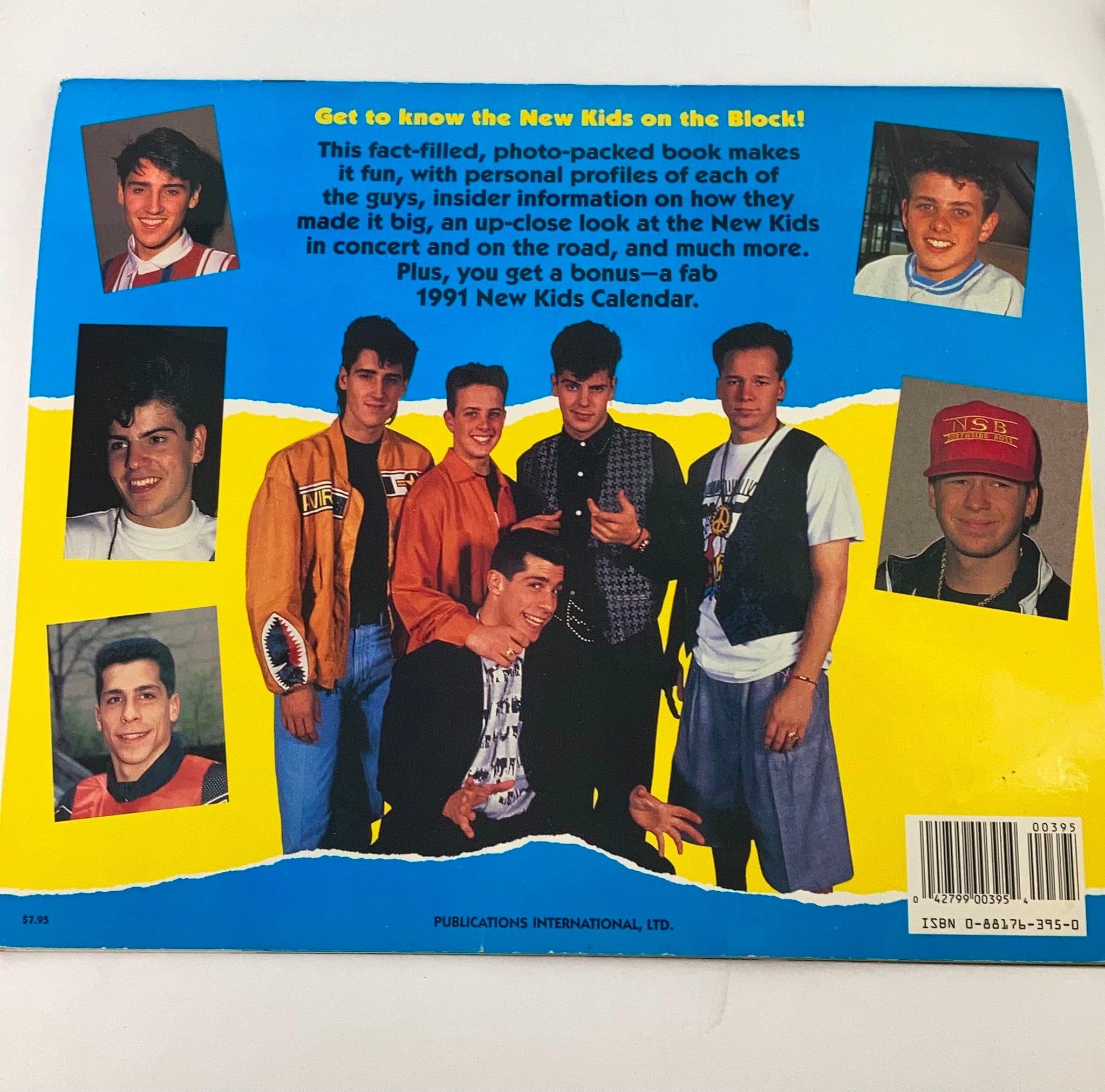 1991 Official New Kids on The Block Bonus Calendar January - December