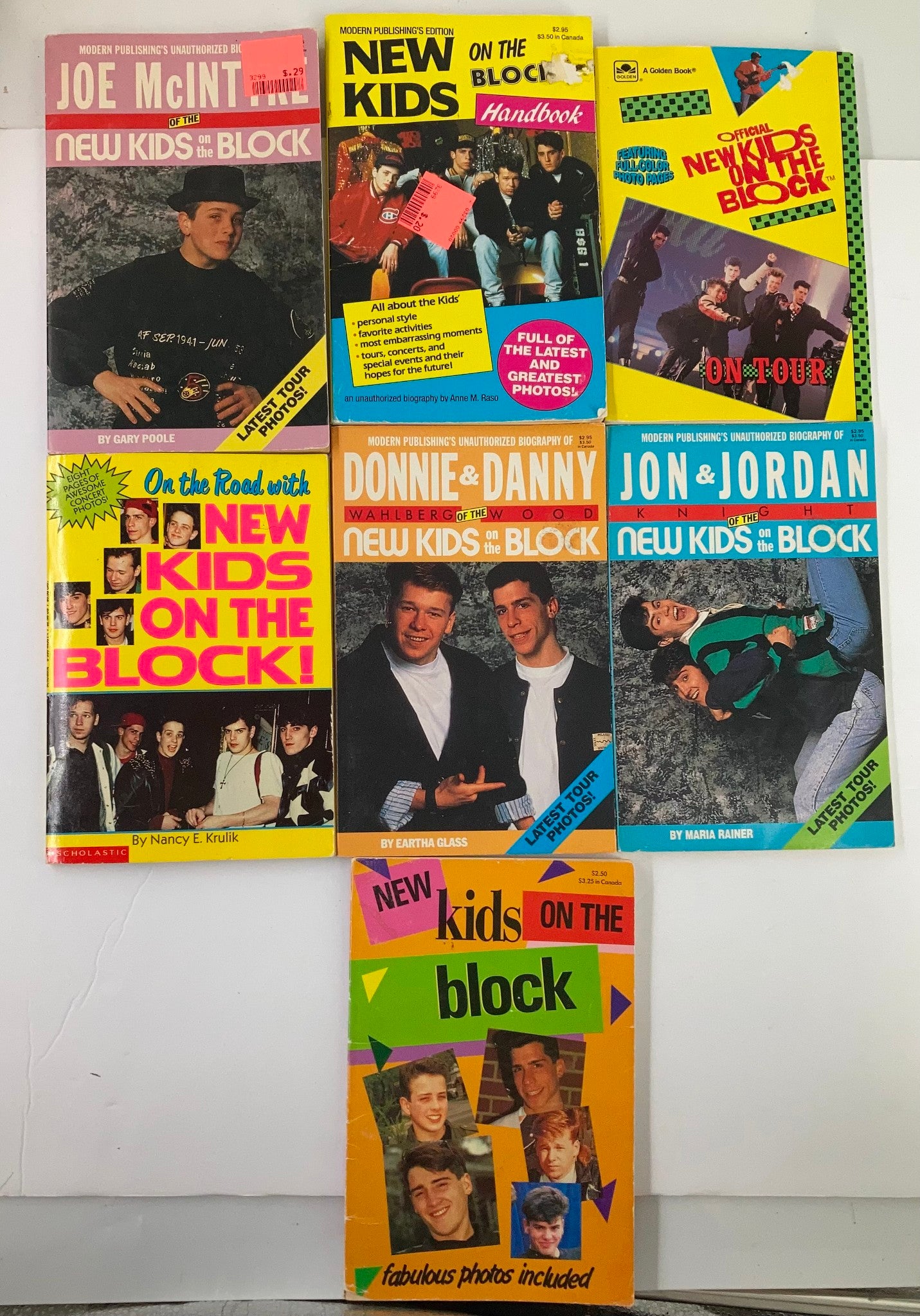 Lot of 7 New Kids on the Block Handbook Soft Cover Books