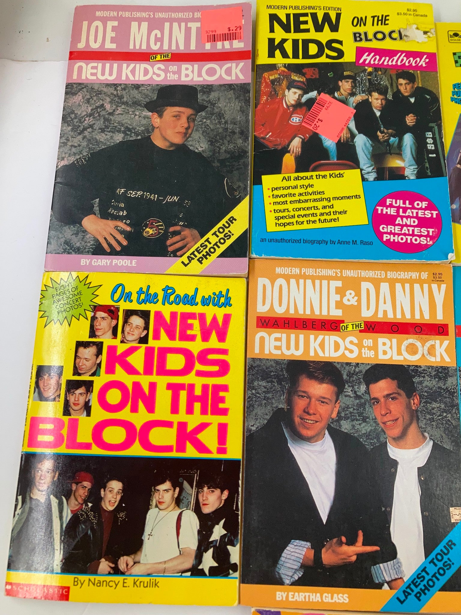 Lot of 7 New Kids on the Block Handbook Soft Cover Books