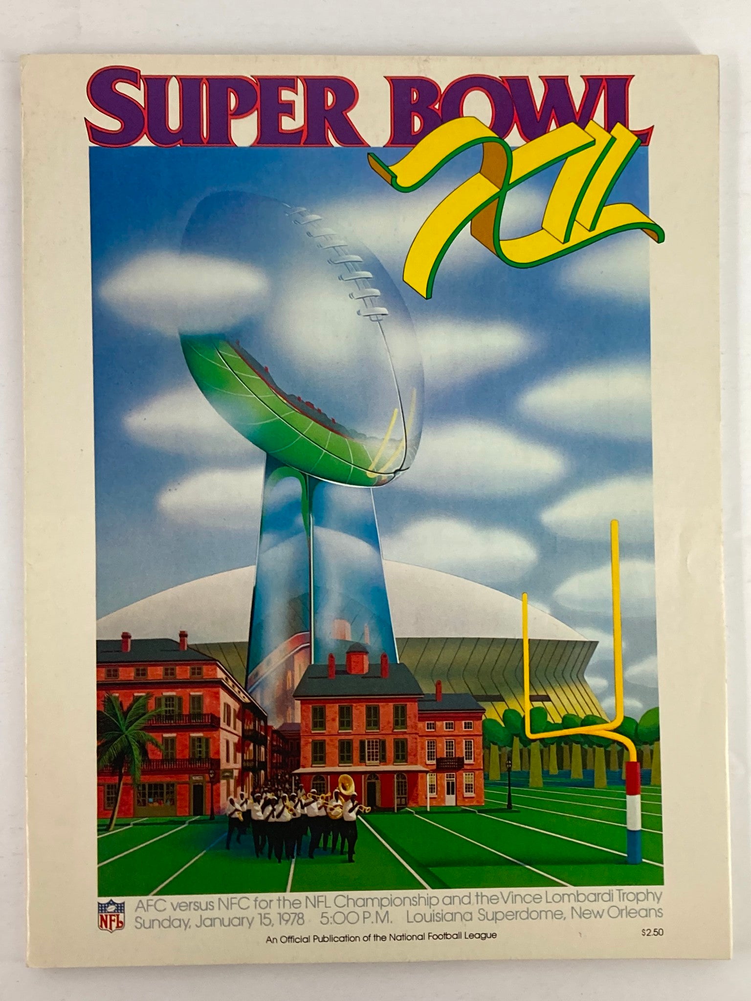 1978 NFL Super Bowl XII Magazine AFC vs NFC The Vince Lombardi Trophy