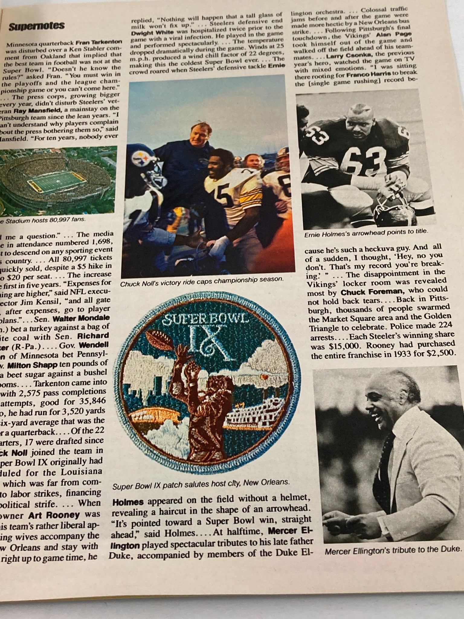 1975 Volume 3 Official NFL Souvenir Complete History of the Super Bowl IX - XI