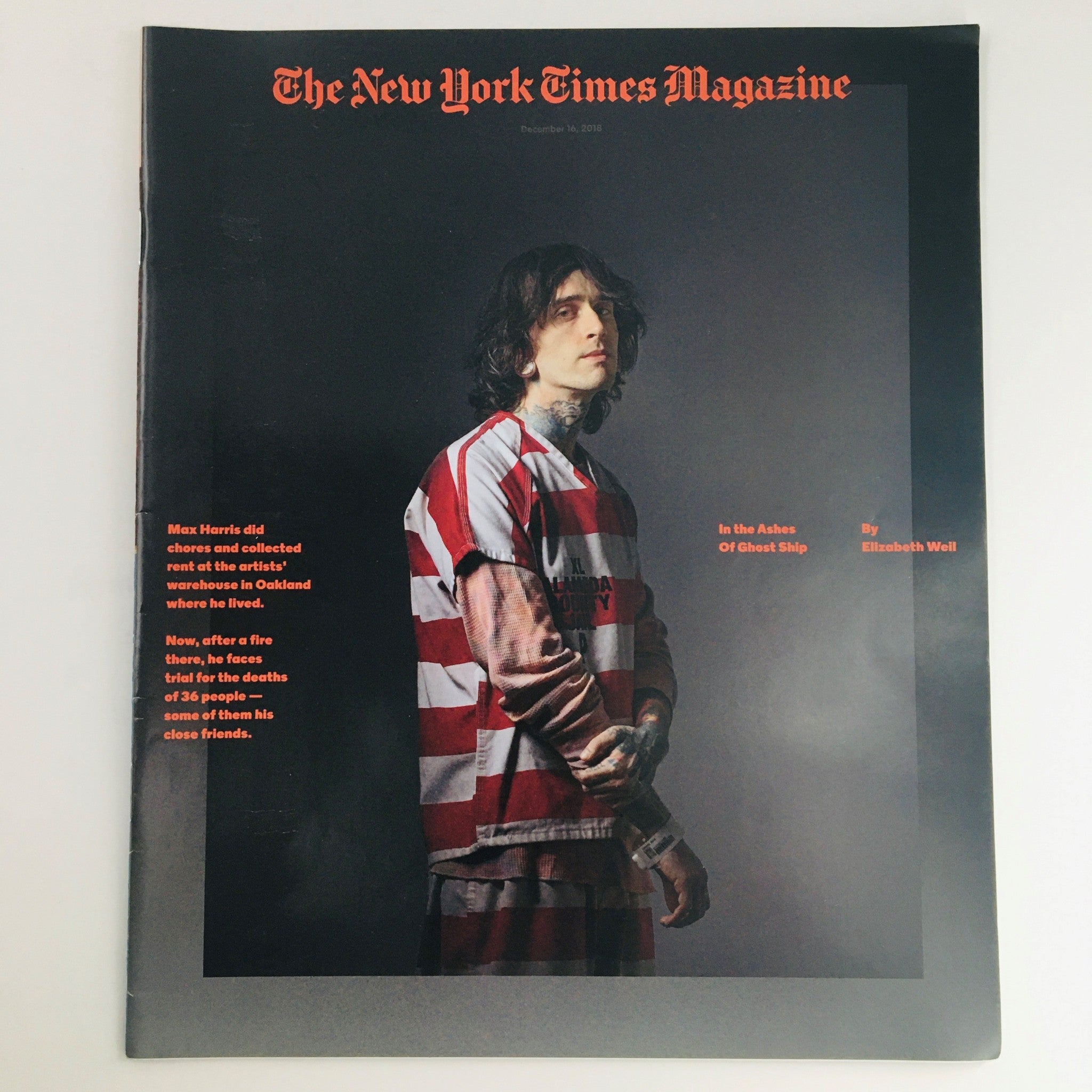 The New York Times Magazine December 16 2018 Max Harris In Ashes of Ghost Ship