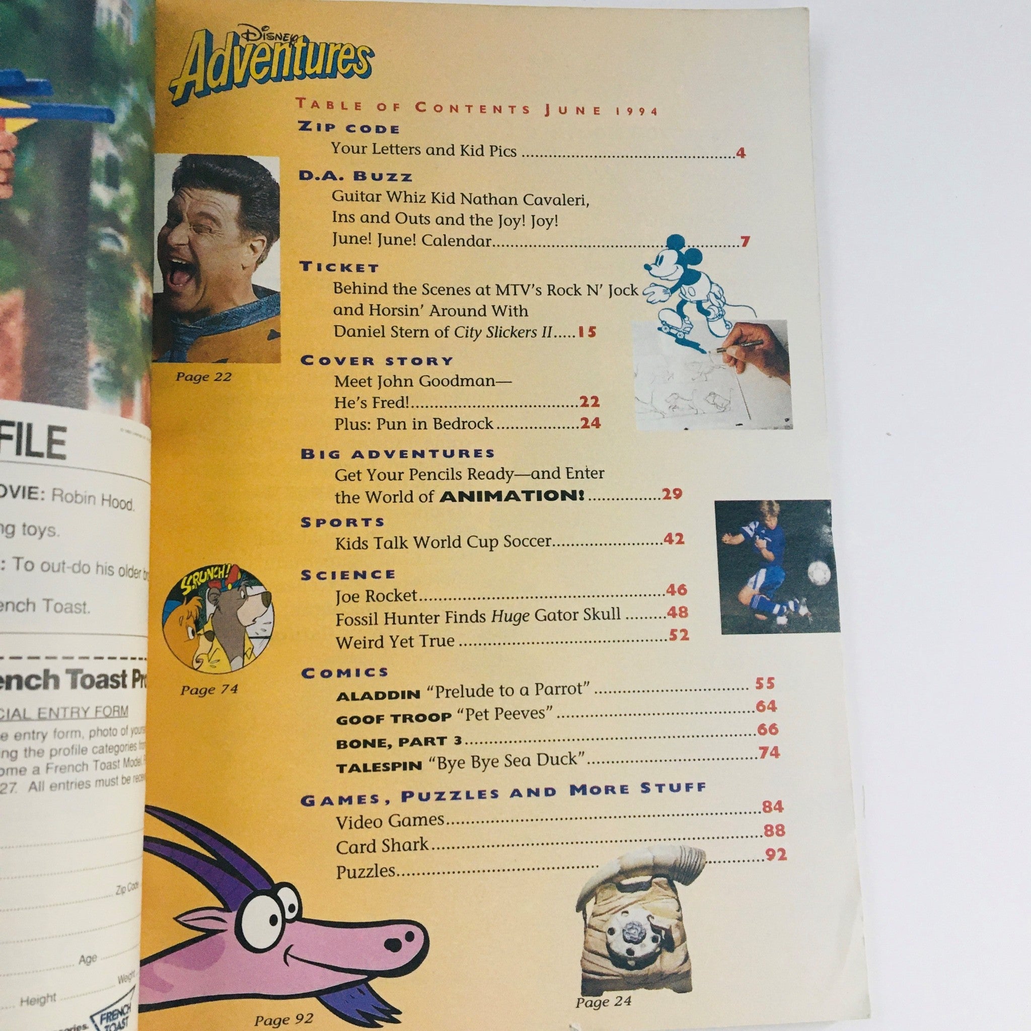 Disney Adventures The Magazine June 1994 Flinstone's John Goodman as Fred