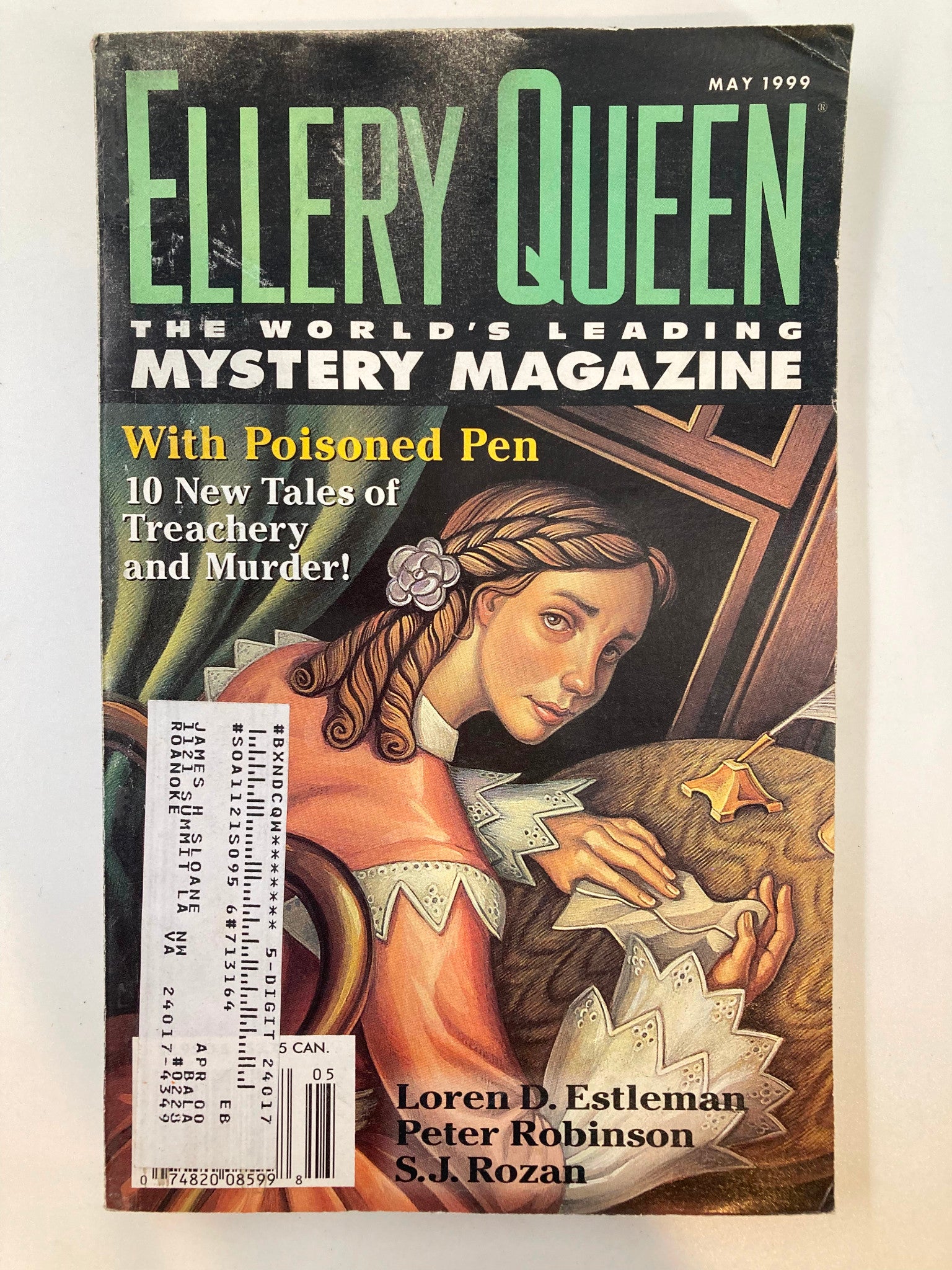 Ellery Queen Mystery Magazine May 1999 With Poisoned Pen Treachery and Murder