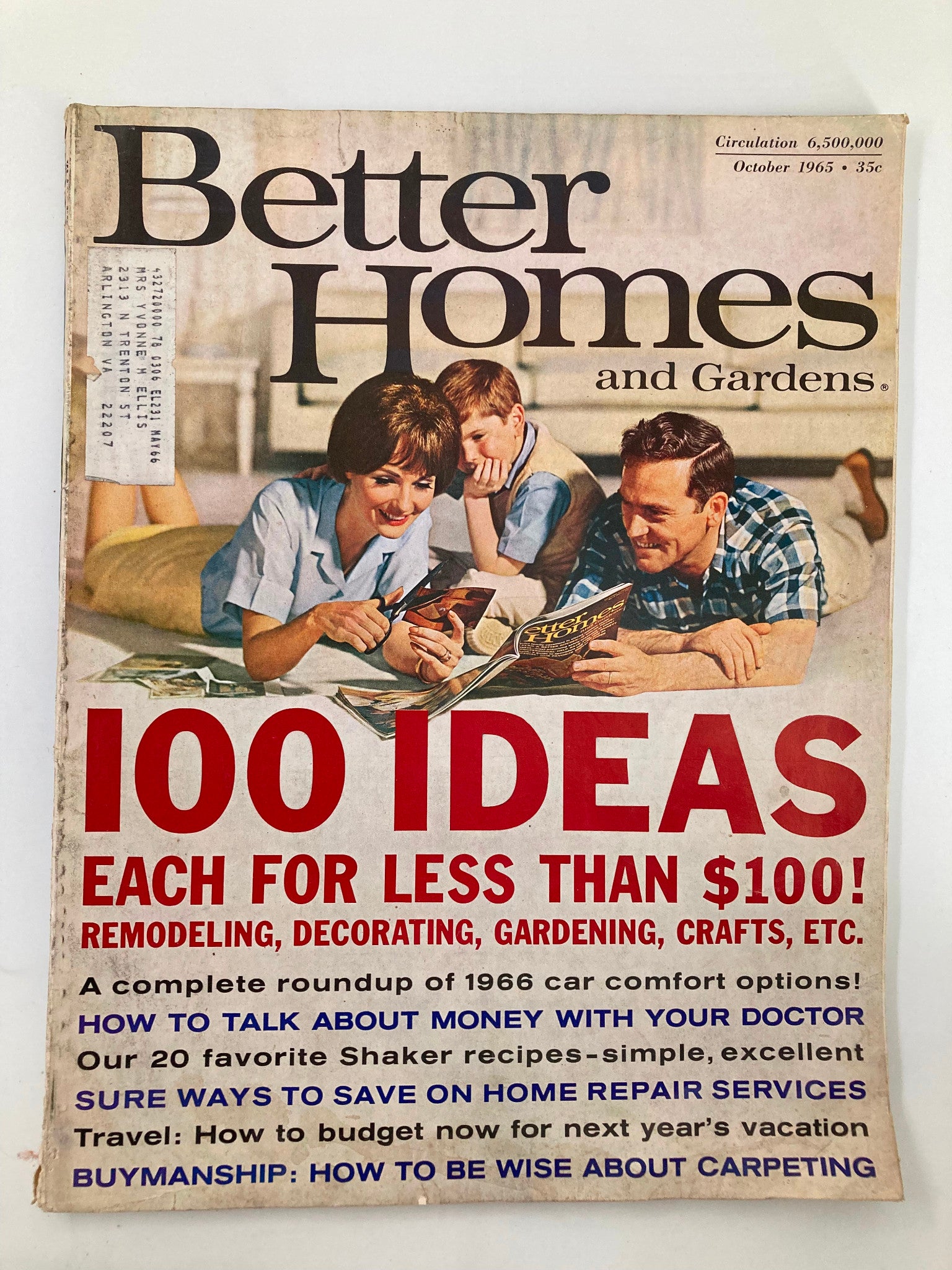 VTG Better Homes & Gardens Magazine October 1965 Talk About Money With Doctor