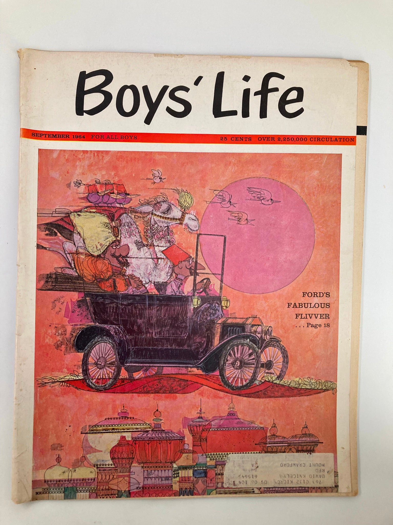 VTG Boys' Life Magazine September 1964 The Ford's Fabulous Flivver