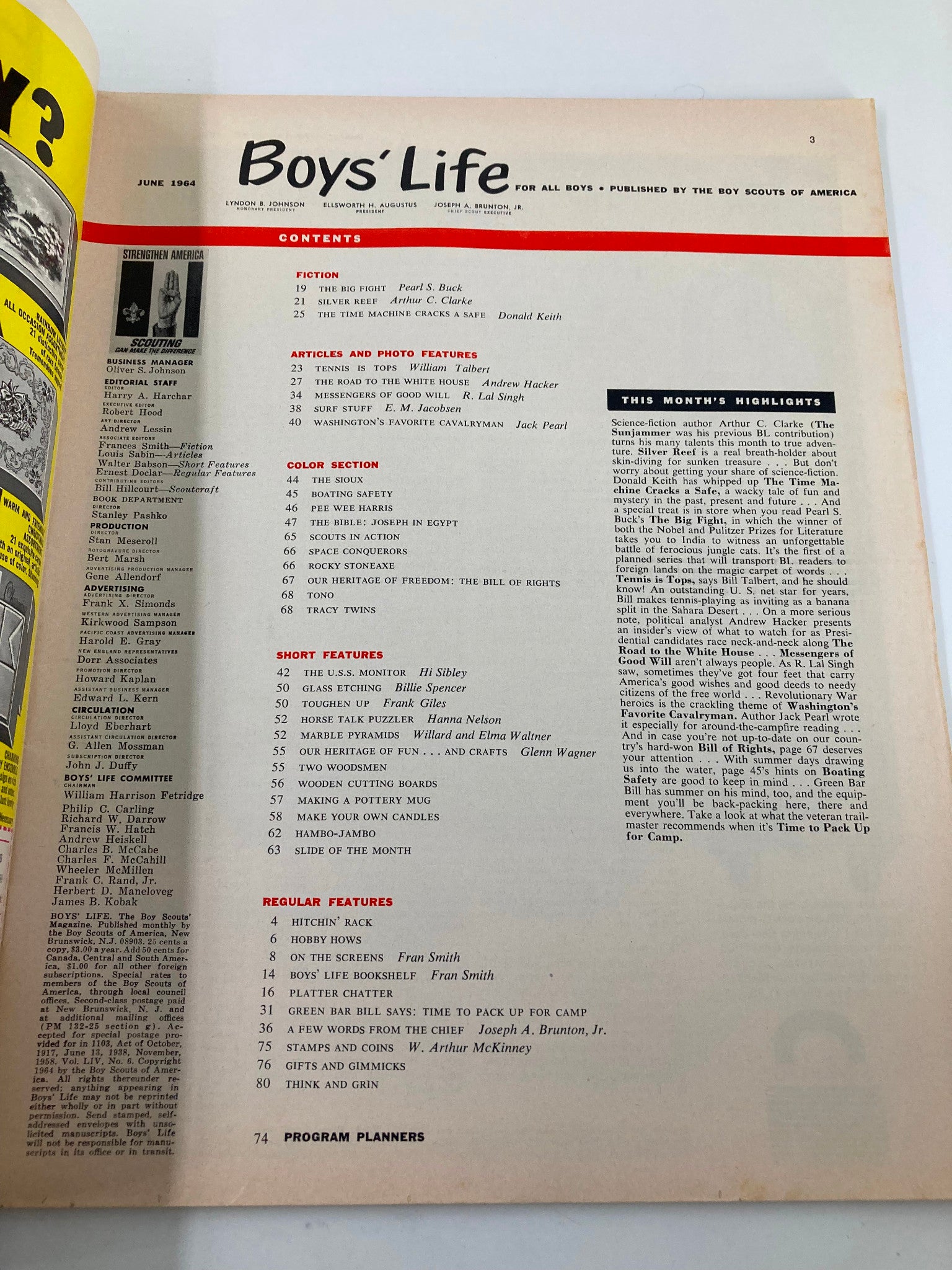 VTG Boys' Life Magazine June 1964 The First Stars and Stripes Flag Day 1777