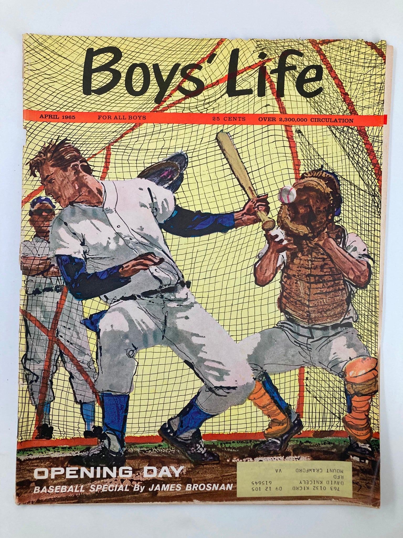 VTG Boys' Life Magazine April 1965 Opening Day Baseball Special by James Brosnan