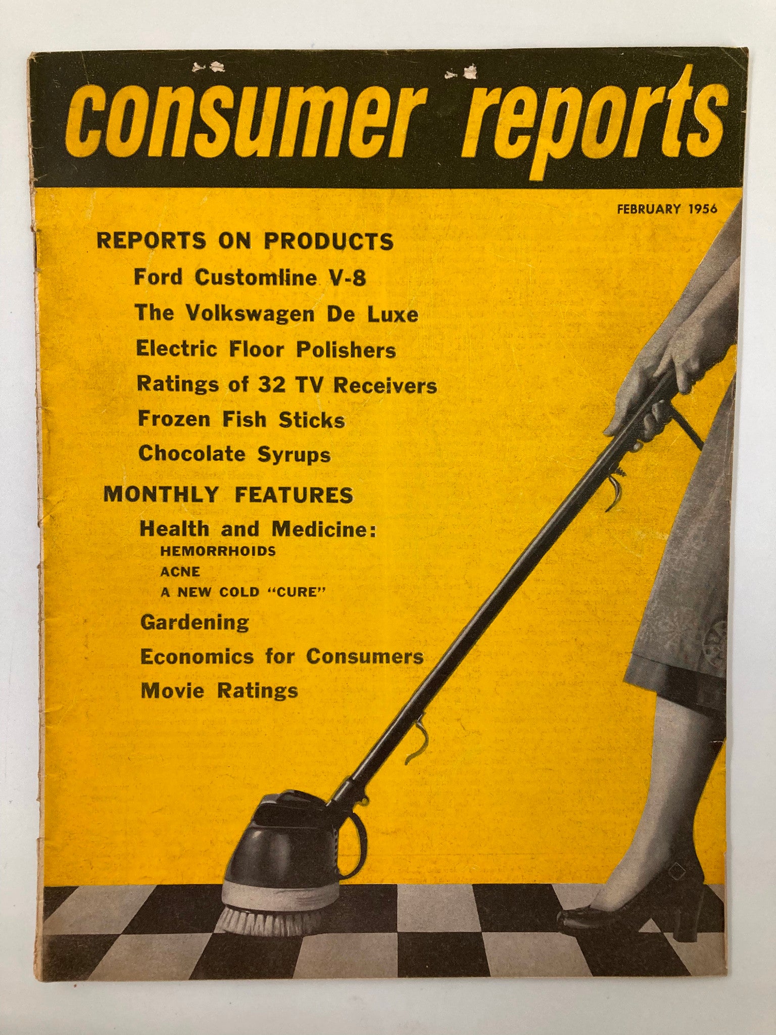 VTG Consumer Reports Magazine February 1956 The Volkswagen De Luxe No Label