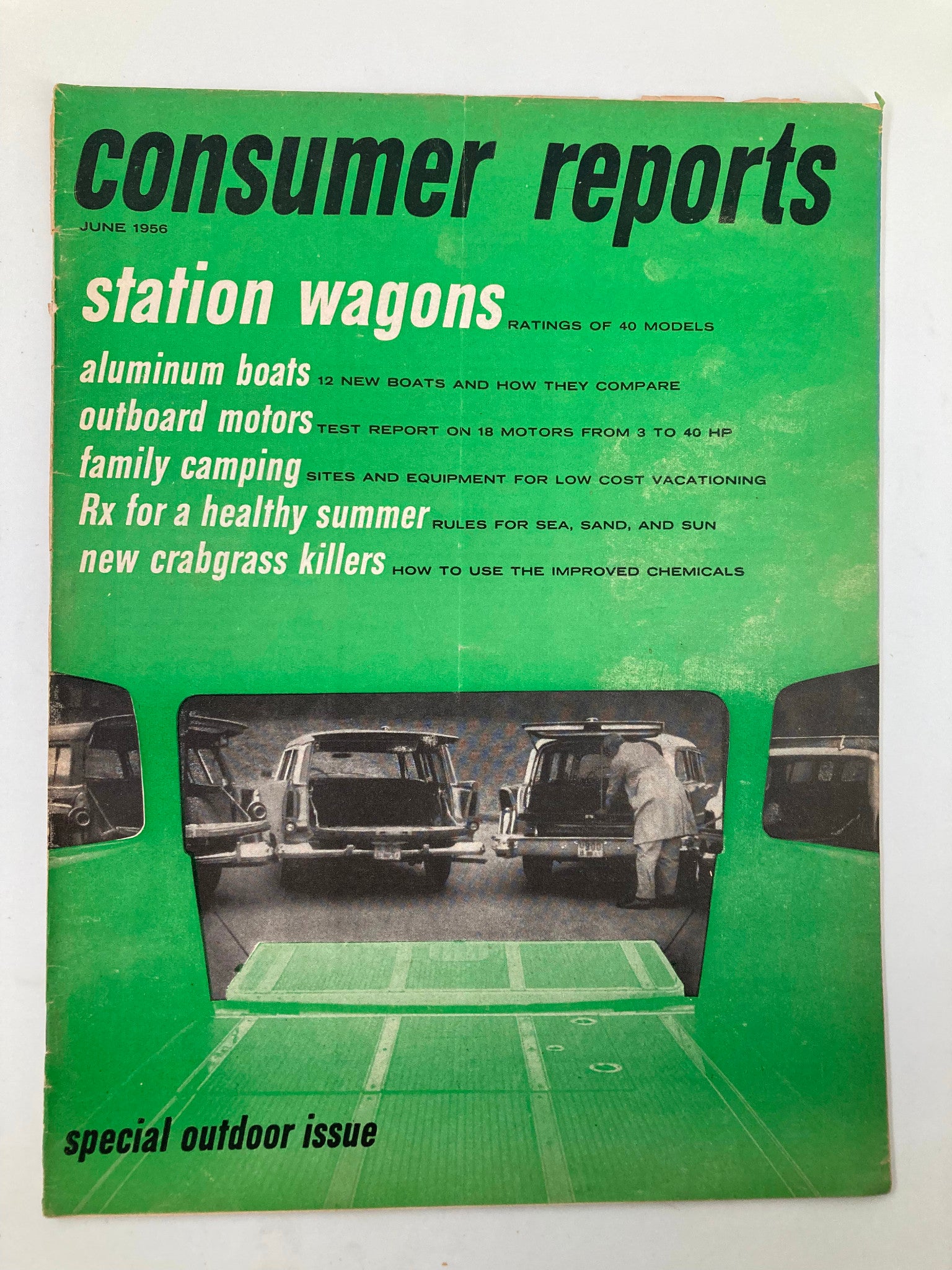 VTG Consumer Reports Magazine June 1956 Station Wagons Rating 40 Models No Label