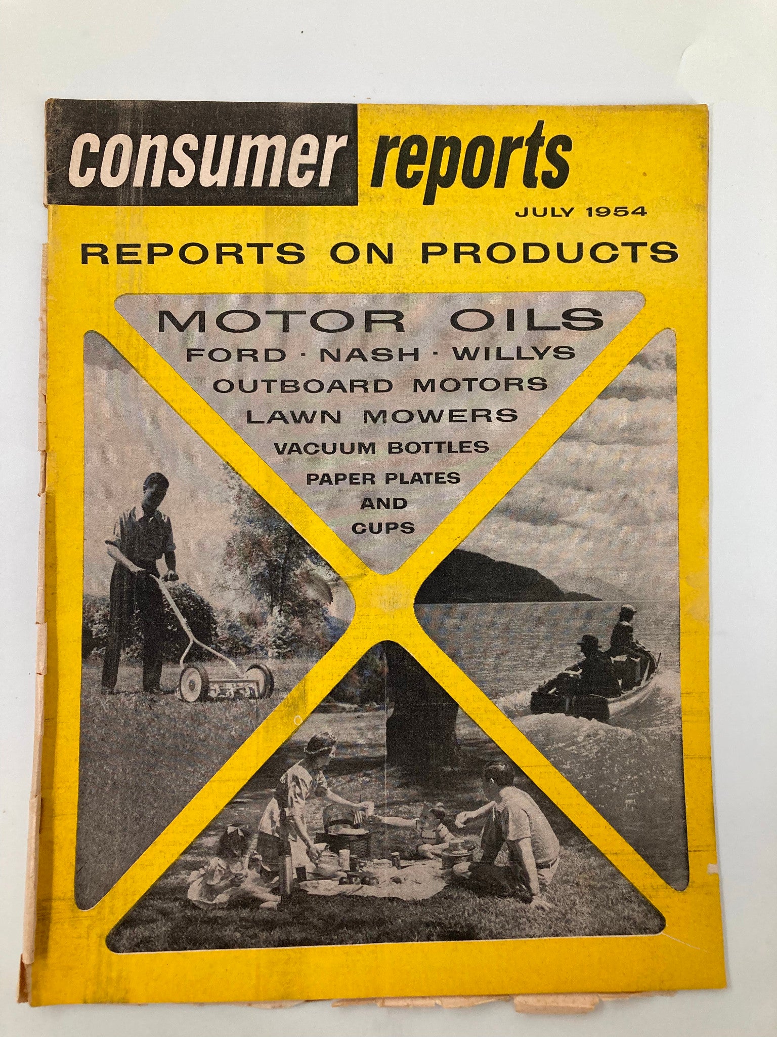 VTG Consumer Reports Magazine July 1954 Ford, Nash & Willys Motor Oils No Label