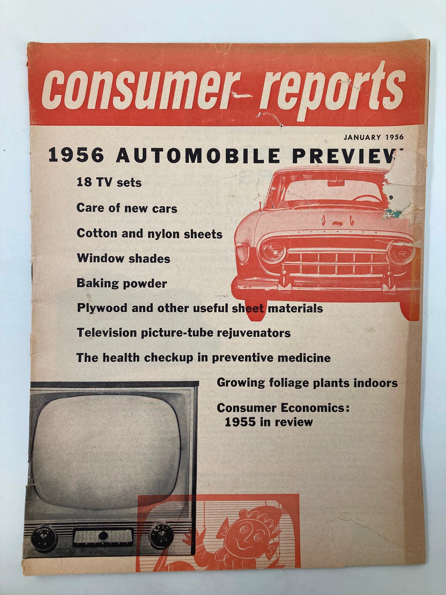 VTG Consumer Reports Magazine January 1956 Growing a Folliage Plant No Label