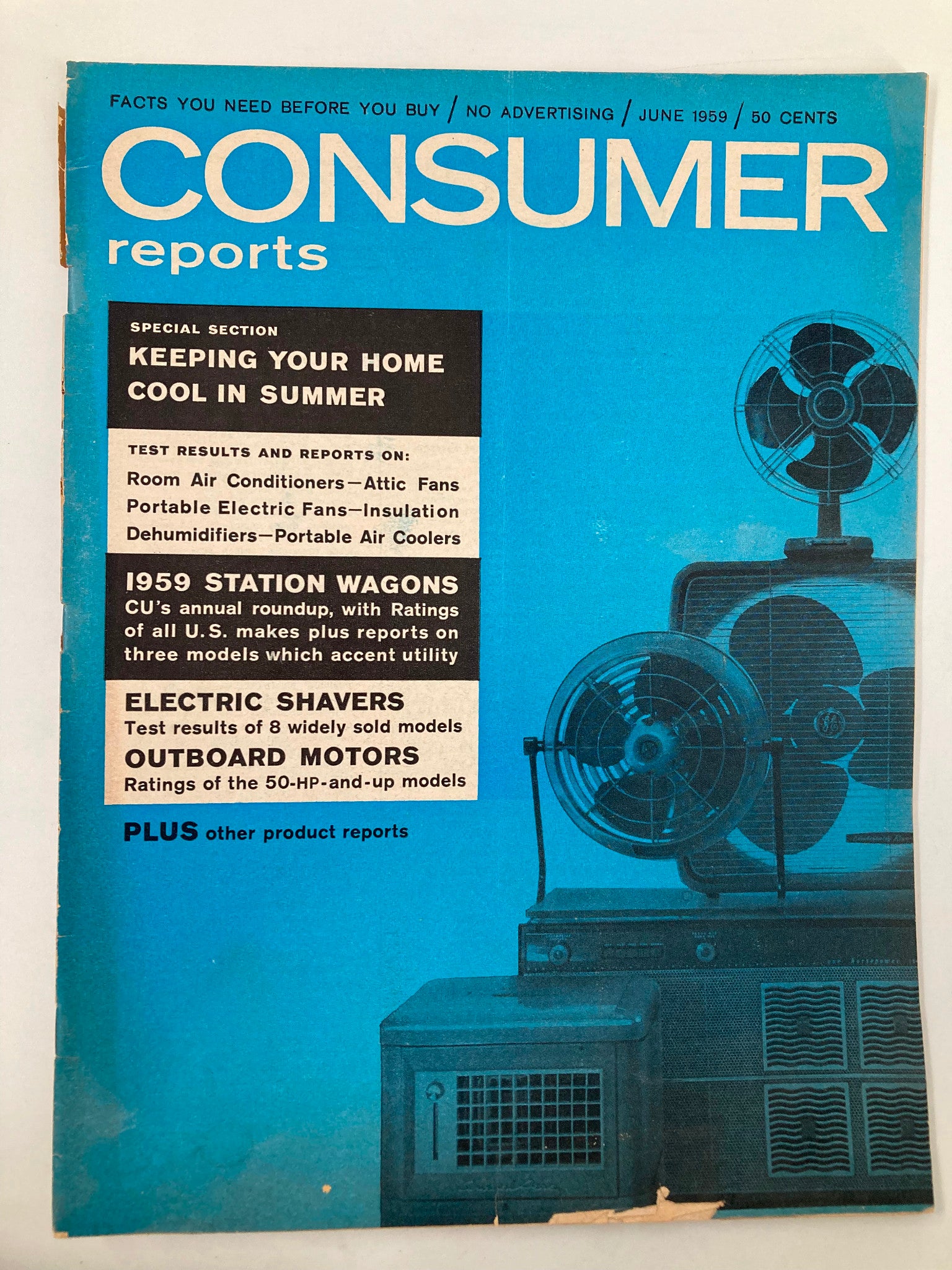 VTG Consumer Reports Magazine June 1959 Station Wagons Annual Roundup No Label
