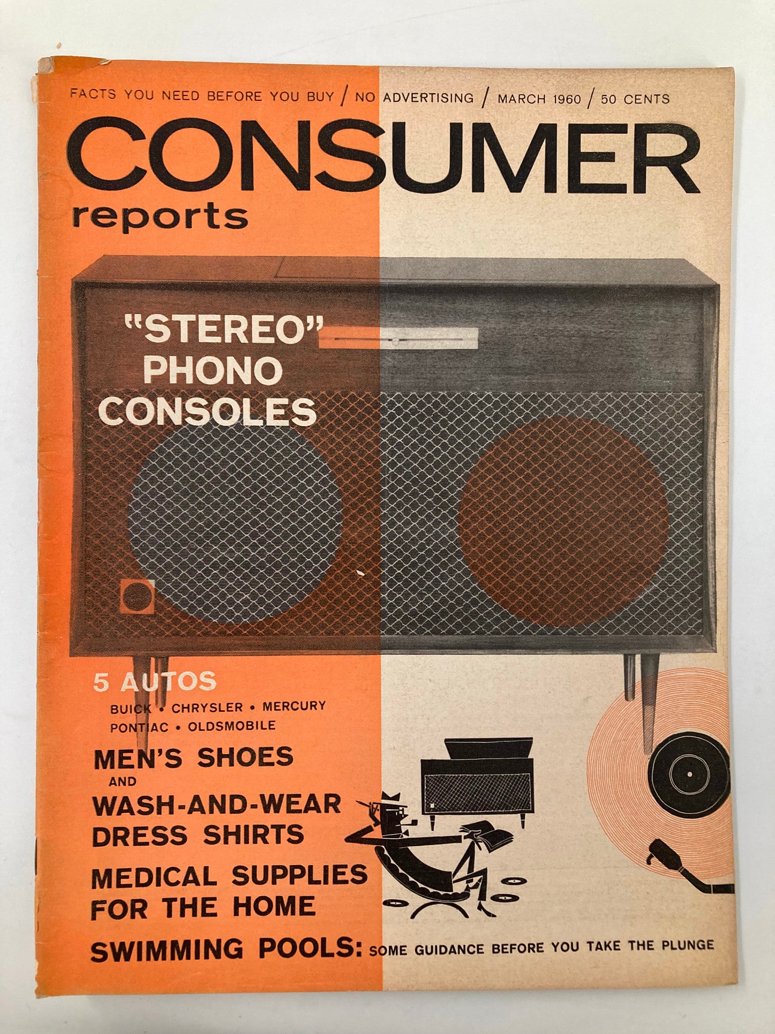 VTG Consumer Reports Magazine March 1960 Wash-and-Wear Dress Shirts No Label