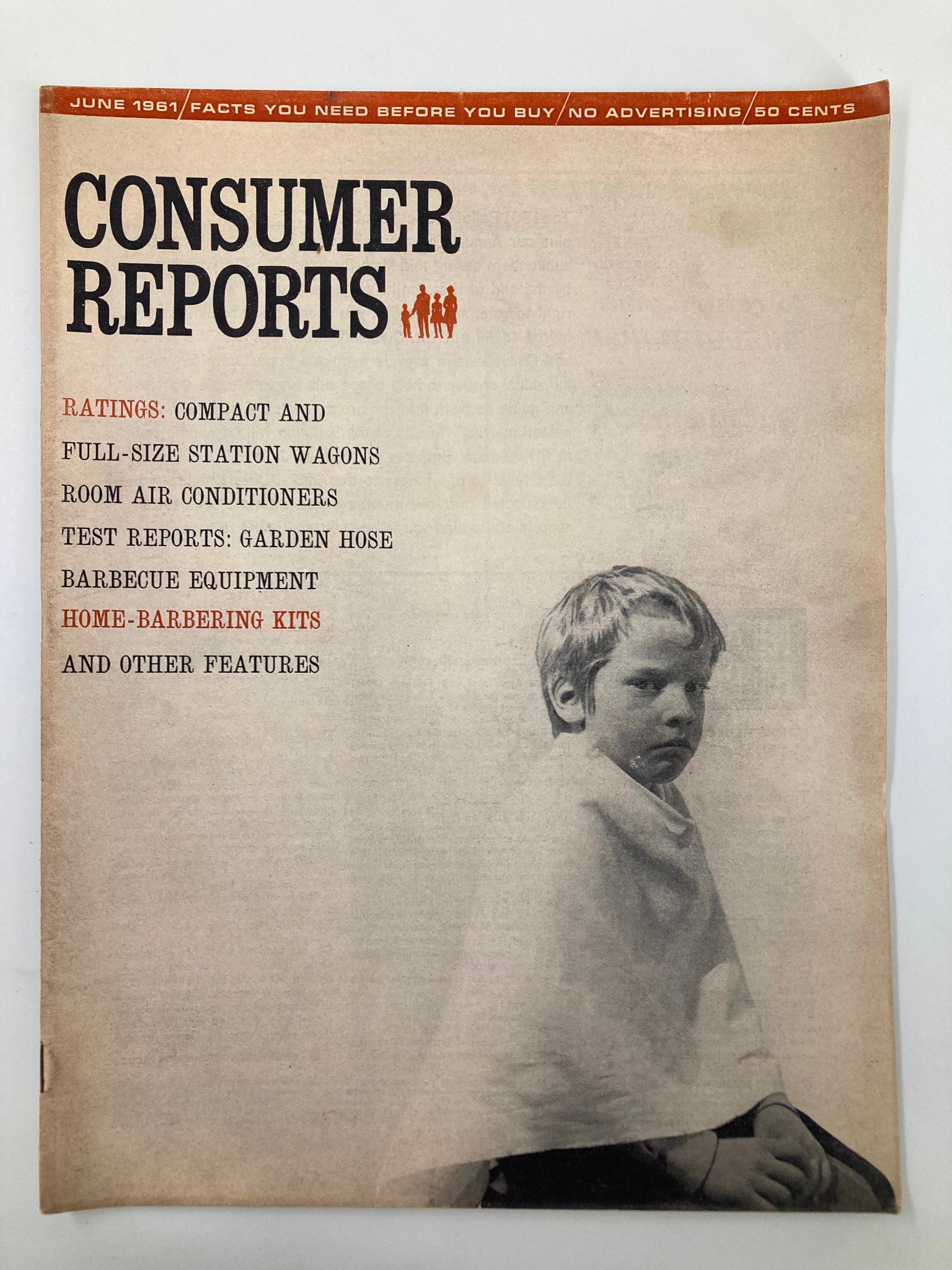 VTG Consumer Reports Magazine June 1961 Home-Barbering Kits No Label