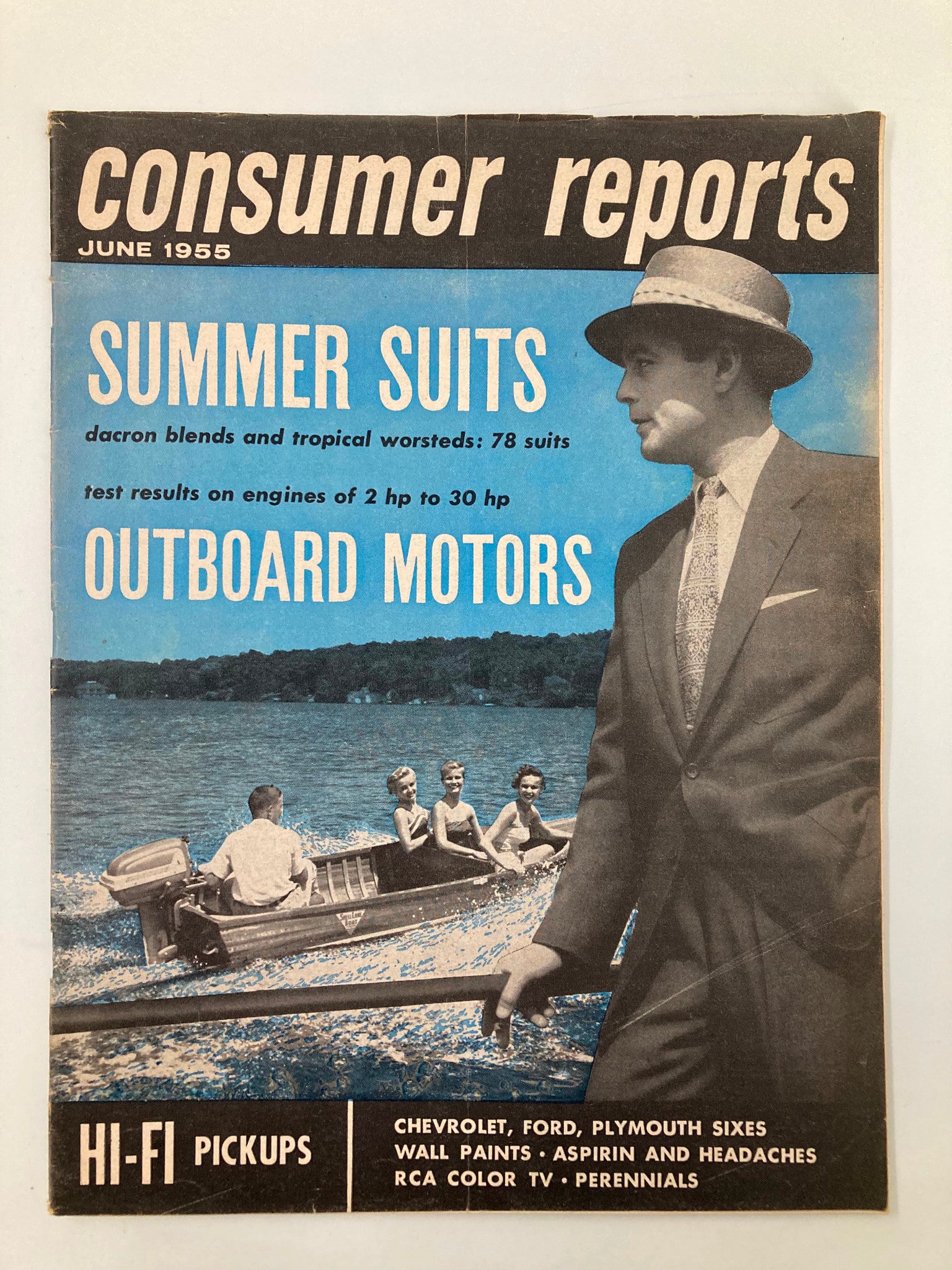 VTG Consumer Reports Magazine June 1955 Summer Suits Tropical Worsted No Label