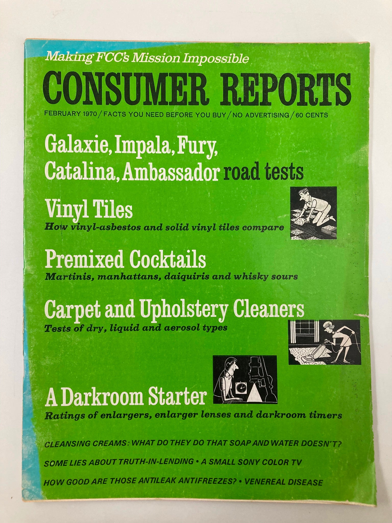 VTG Consumer Reports Magazine February 1970 Carpet and Upholstery Cleaners