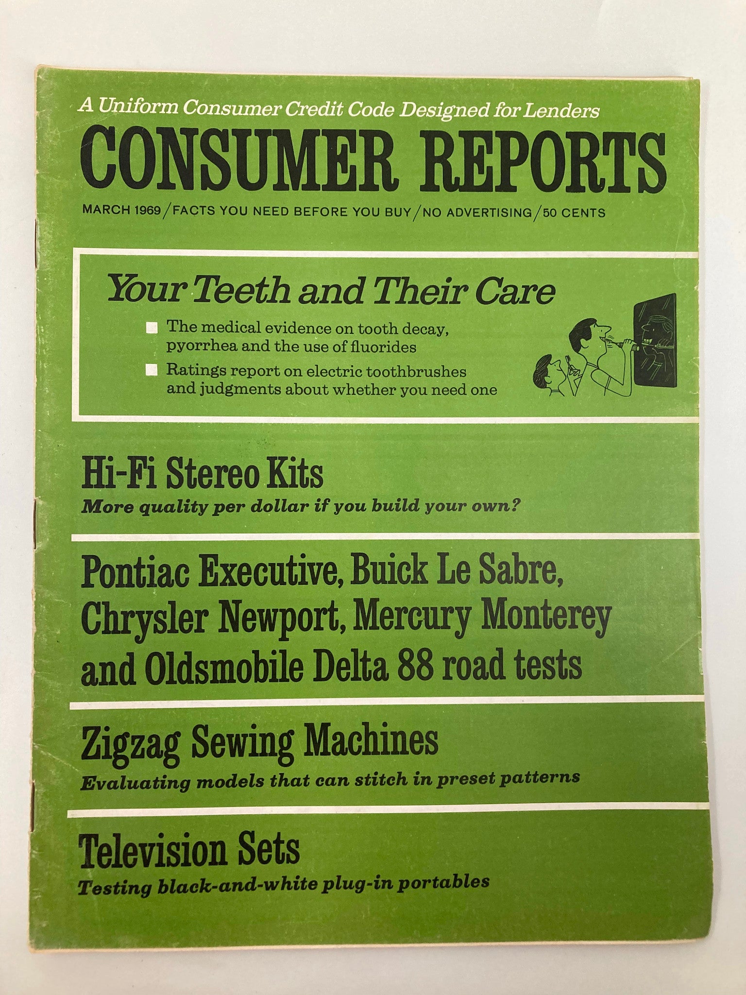 VTG Consumer Reports Magazine March 1969 Your Teeth and Their Care Tooth Decay