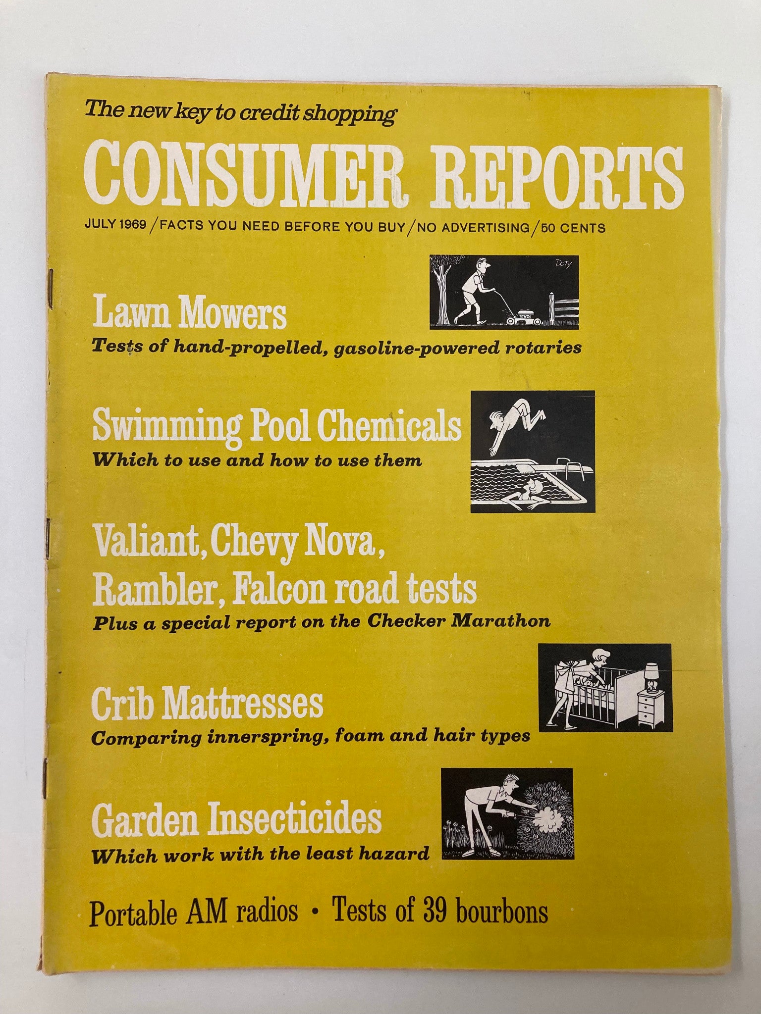 VTG Consumer Reports Magazine July 1969 Swimming Pool Chemicals How To Use Them