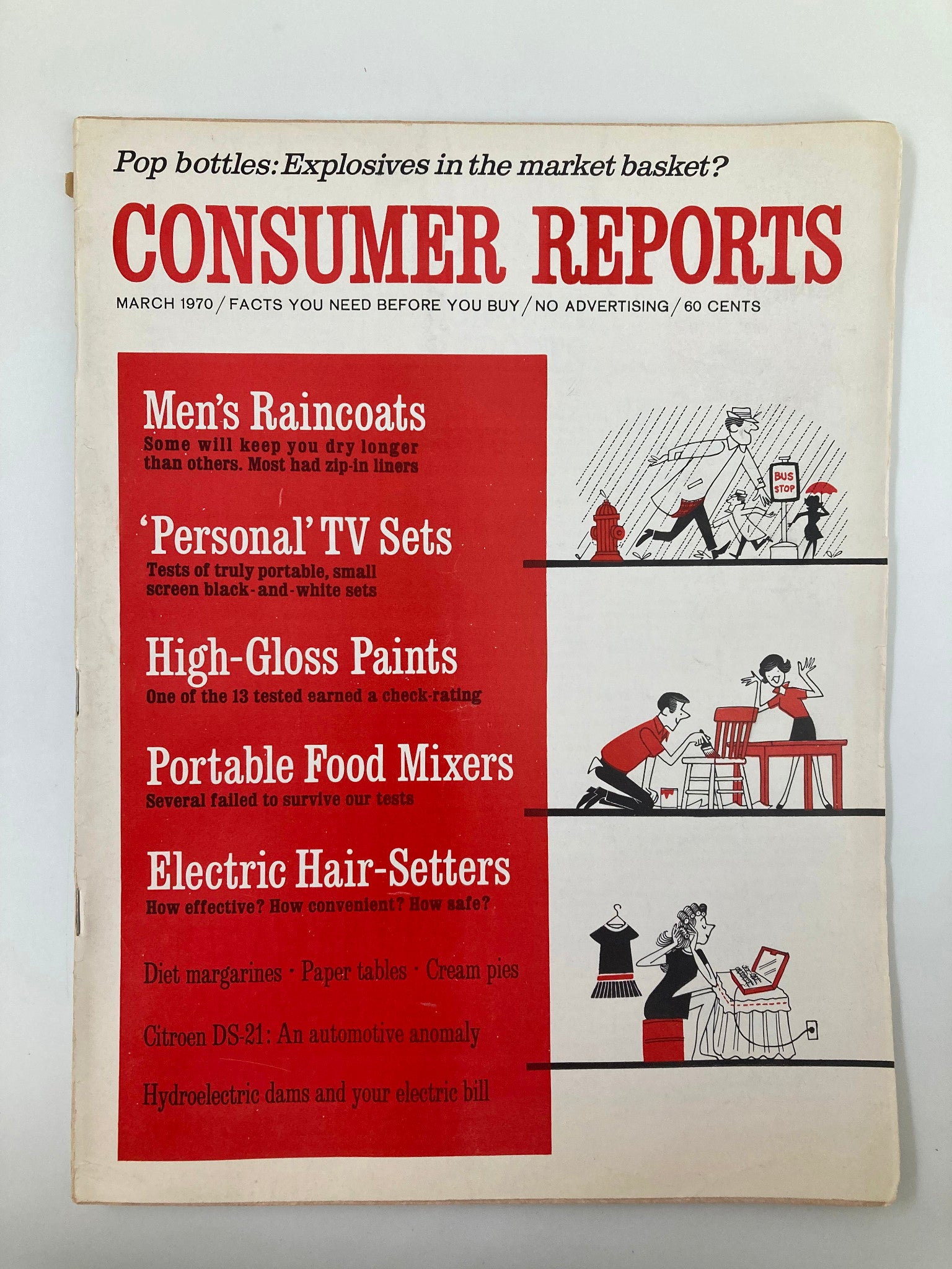 VTG Consumer Reports Magazine March 1970 Portable Food Mixers Several Failed