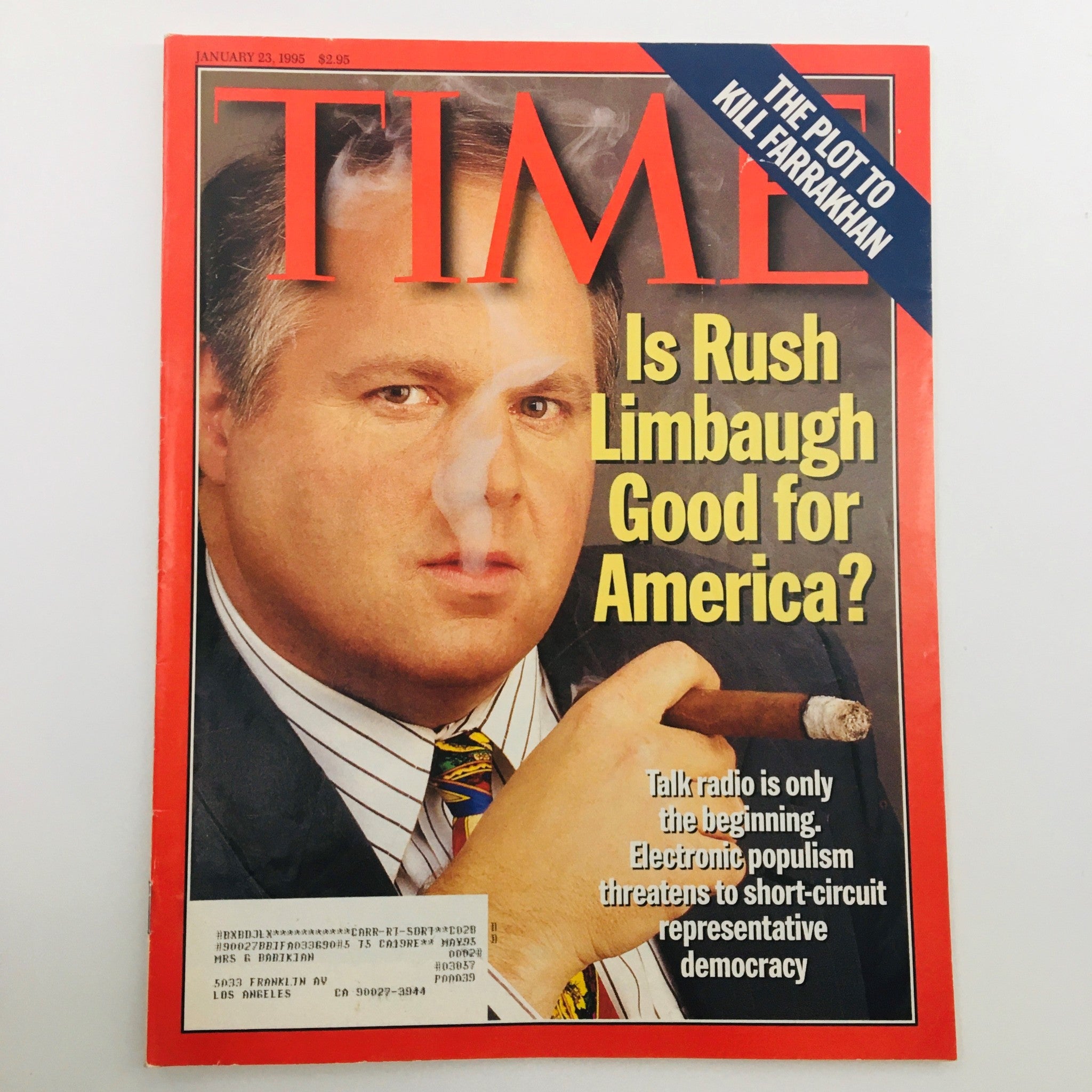 RES* Time Magazine January 23 1995 Vol 145 #3 Rush Limbaugh