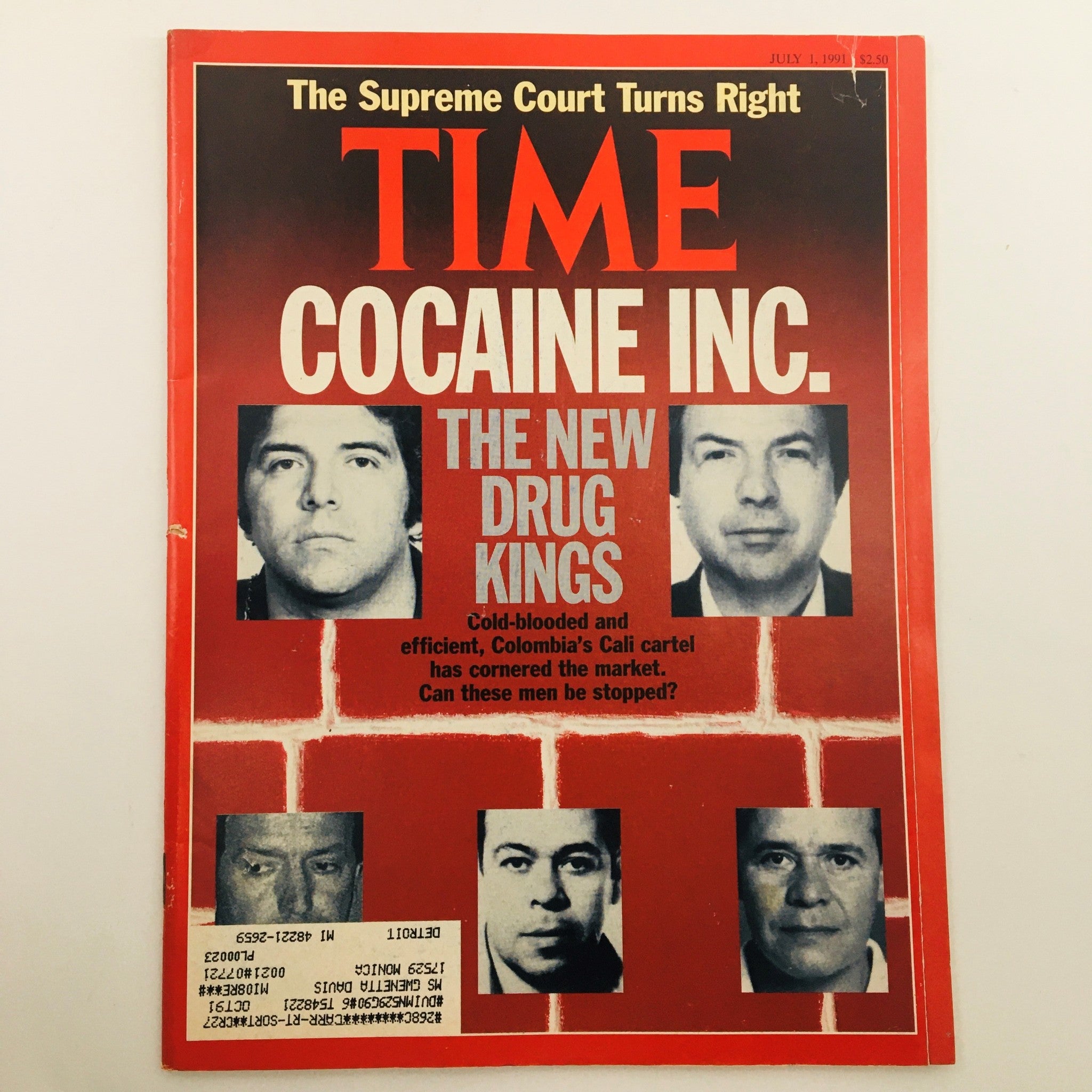 Time Magazine July 1 1991 #26 The Drug Kings of Colombia's Cali Cartel