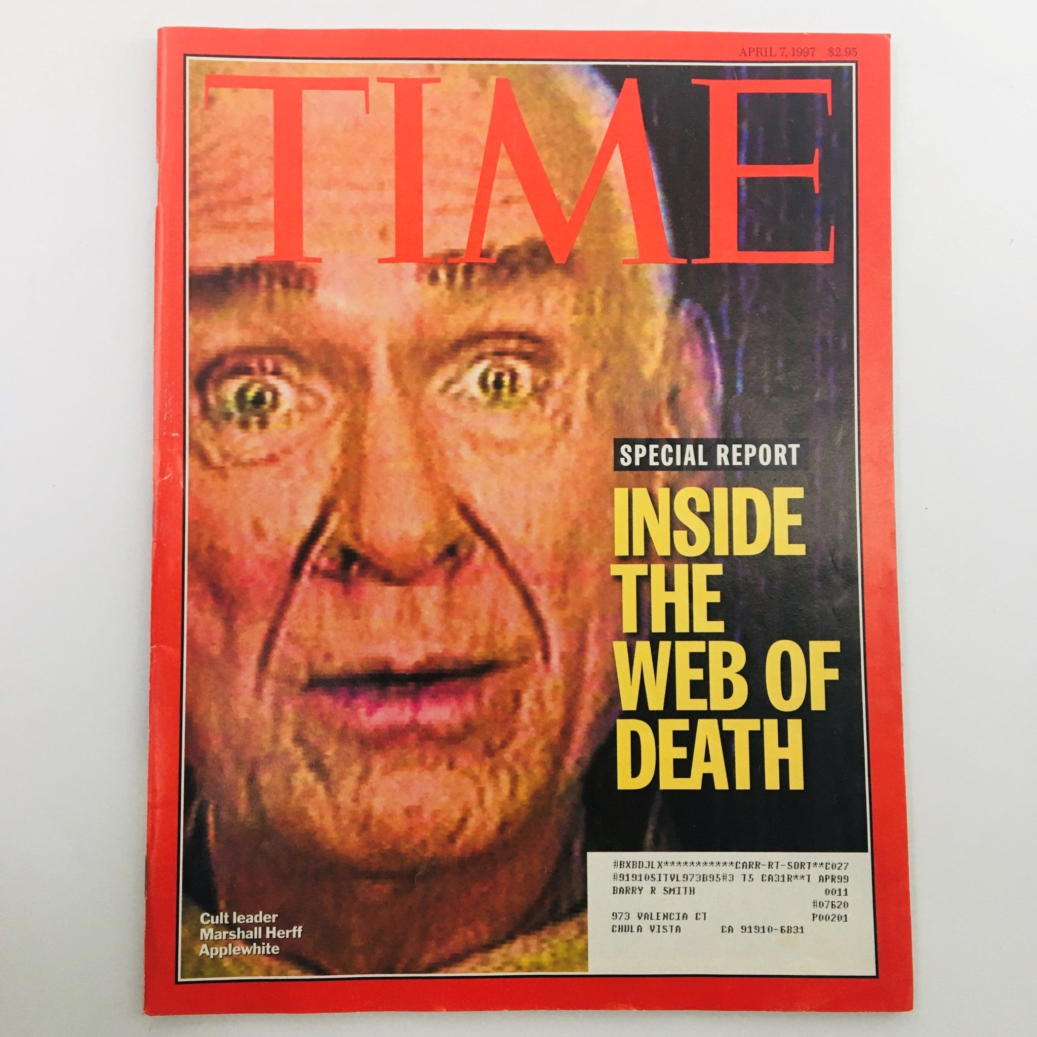 RES* Time Magazine April 7 1997 #14 The Web of Death Cult Leader Applewhite