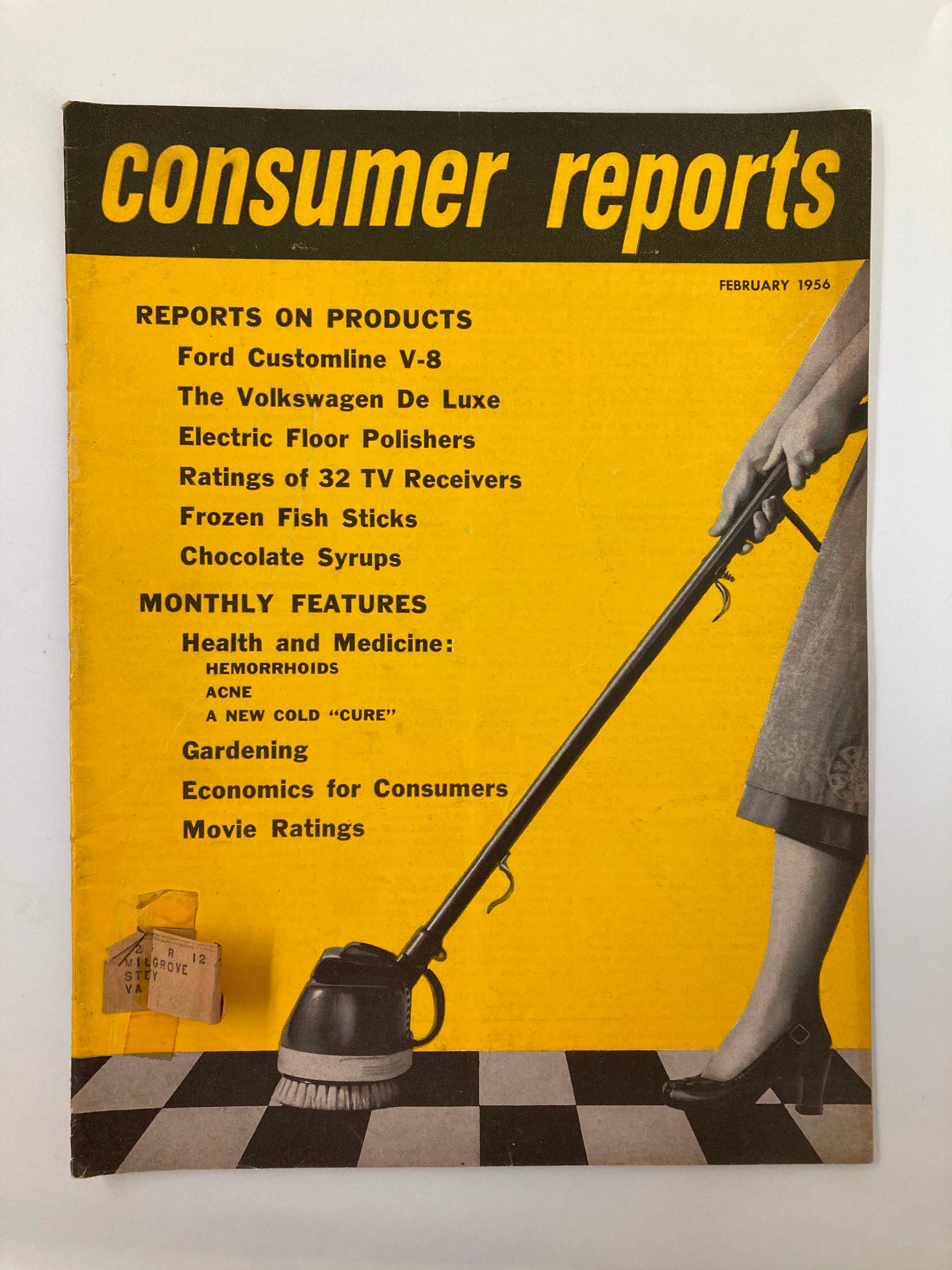 VTG Consumer Reports Magazine February 1956 Ratings of 32 TV Receivers