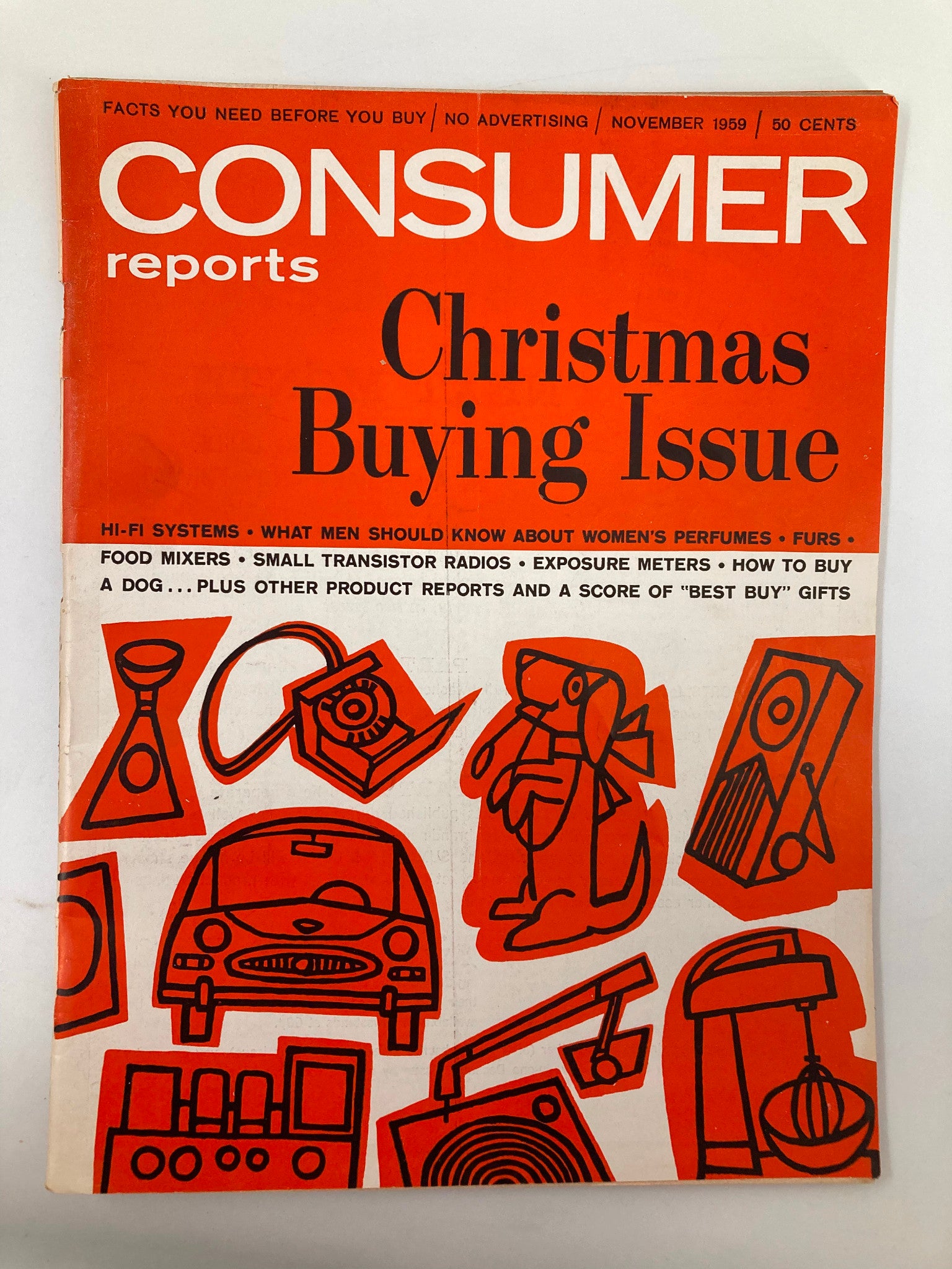 VTG Consumer Reports Magazine November 1959 Christmas Buying Issue No Label