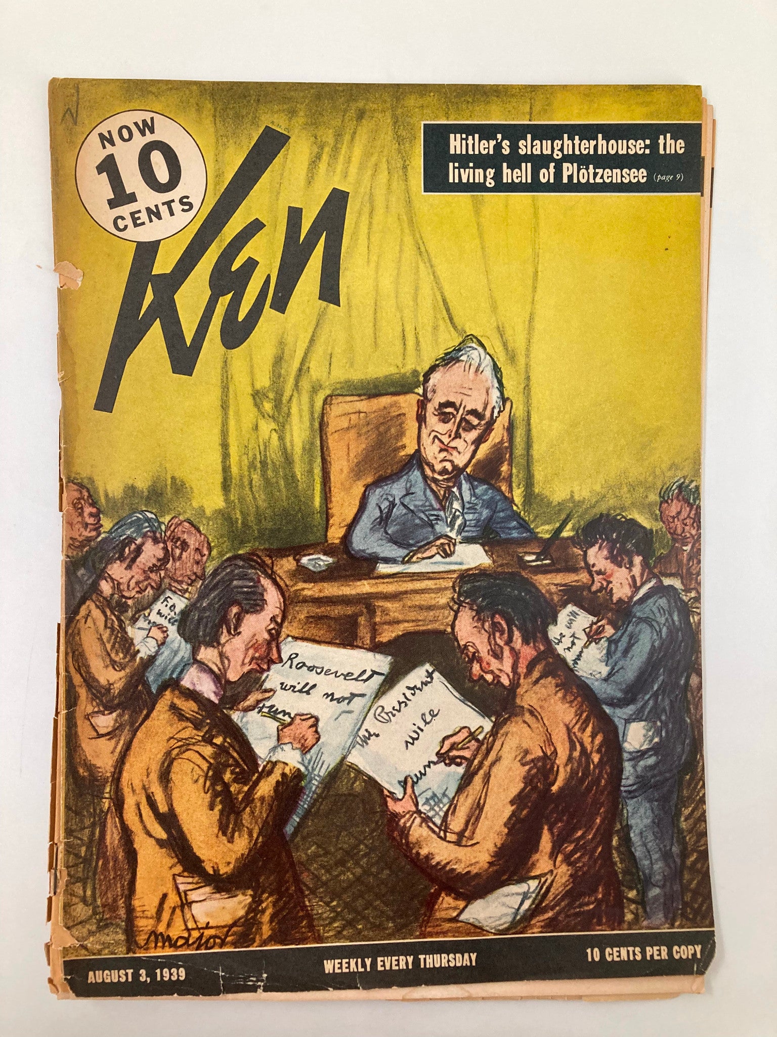 VTG Ken Magazine August 3 1939 Adolf Hitler's Slaughterhouse Plotzensee No Label