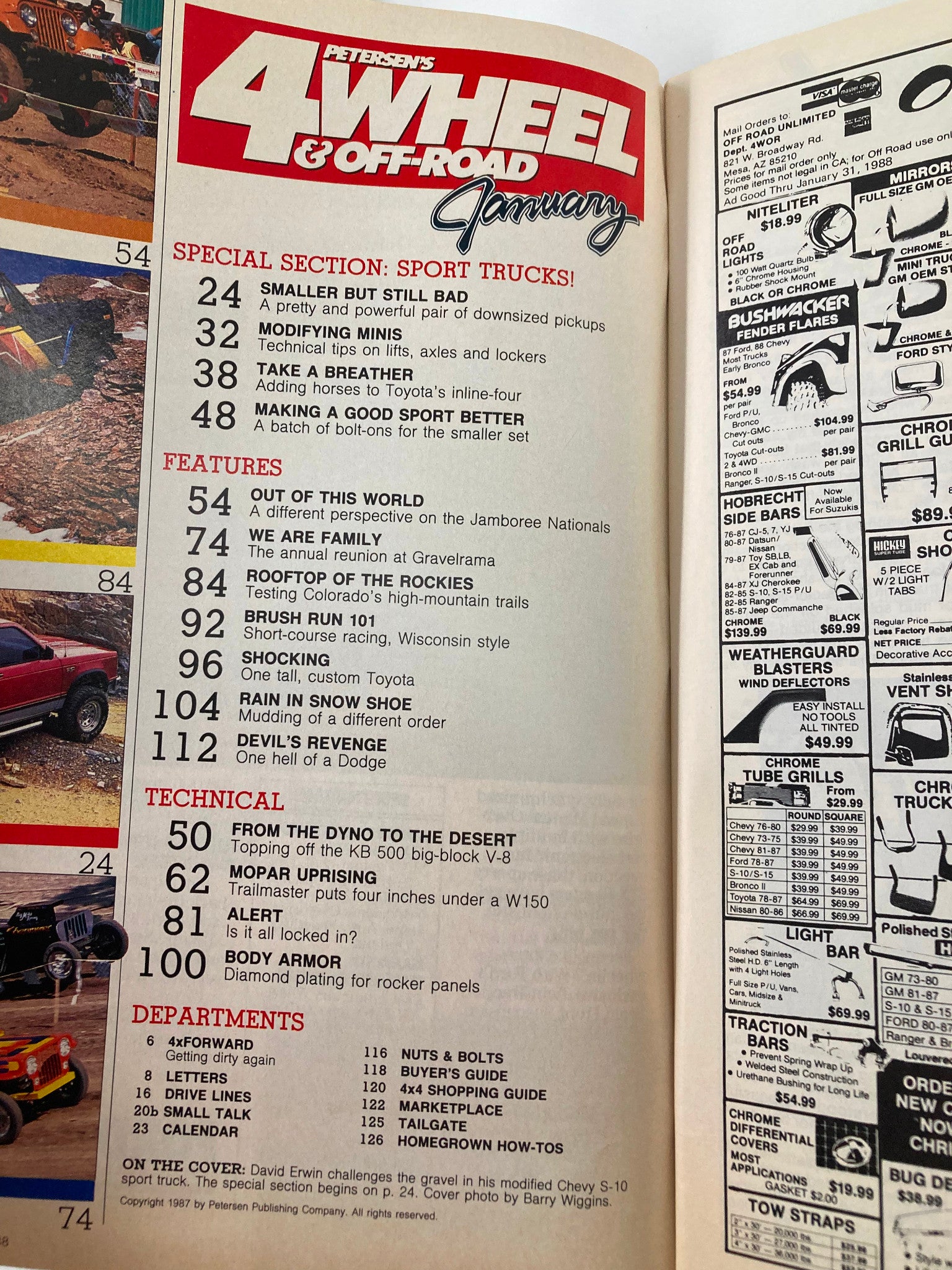 Petersen's 4 Wheel & Off-Road Magazine January 1988 David Erwin's Chevy S-10