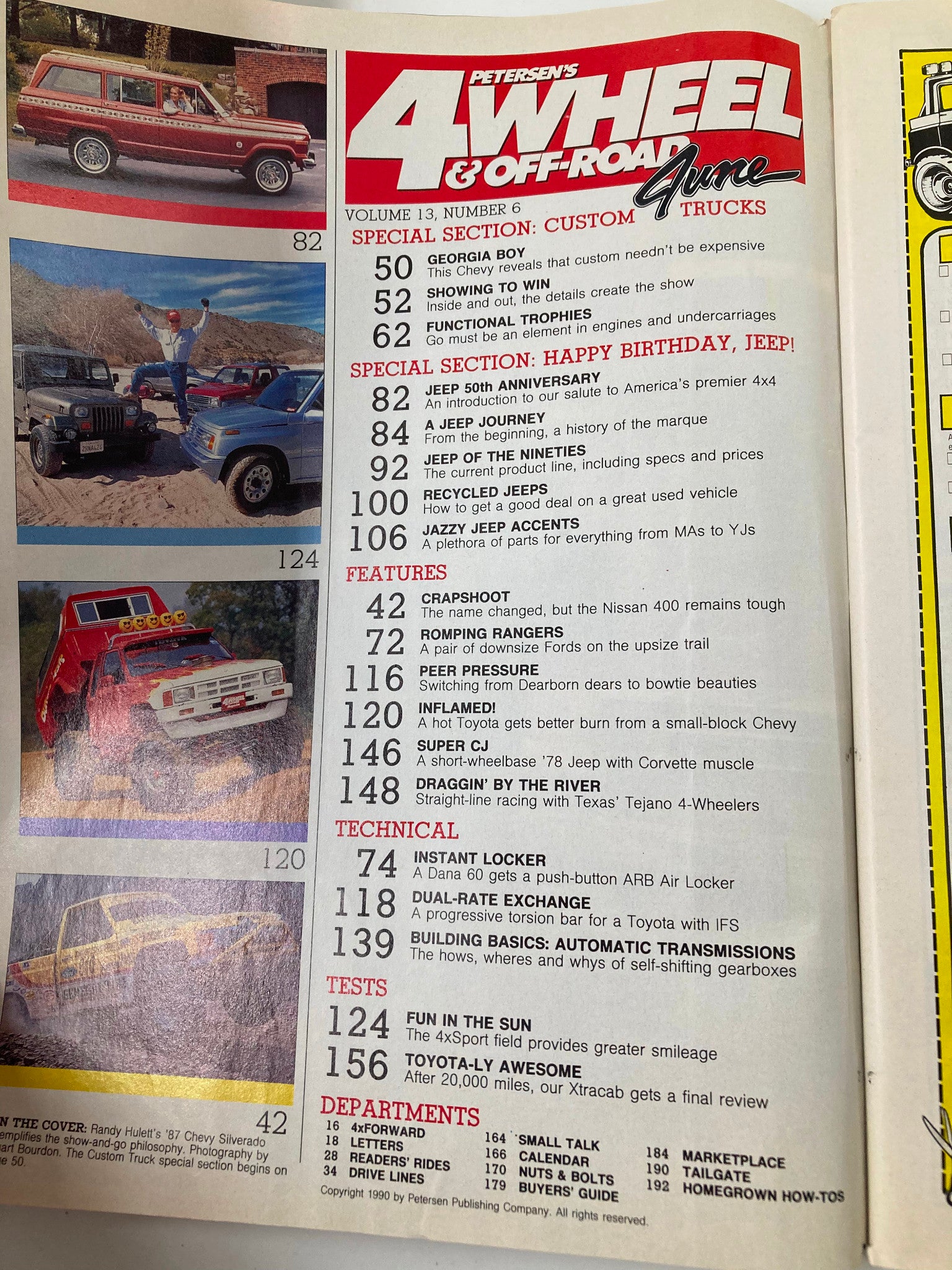 Petersen's 4 Wheel & Off-Road Magazine June 1990 Randy Hulett 87 Chevy Silverado