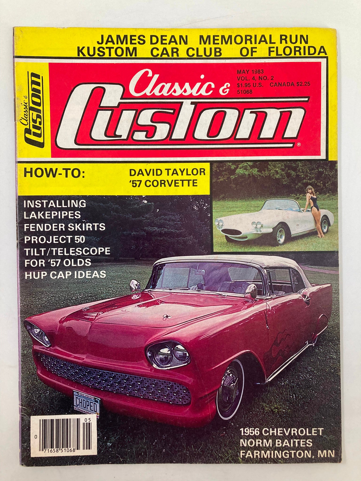 VTG Classic & Custom Magazine May 1983 David Taylor '57 Corvette No Label