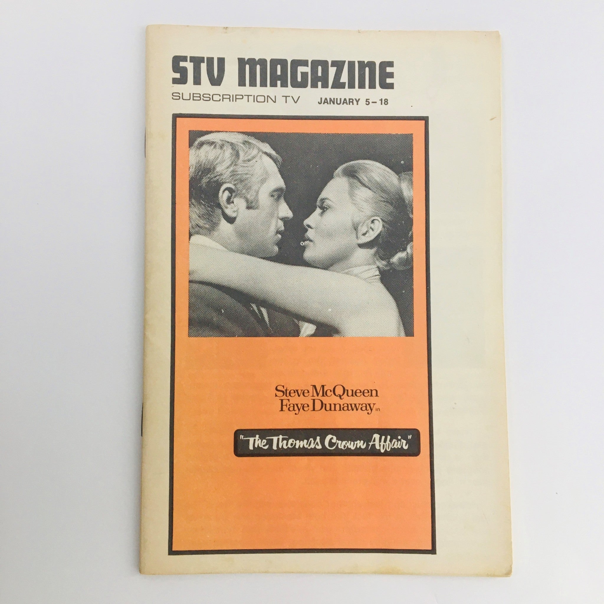 STV Magazine Subscription TV January 5-18 1968 Steve McQueen & Faye Dunaway