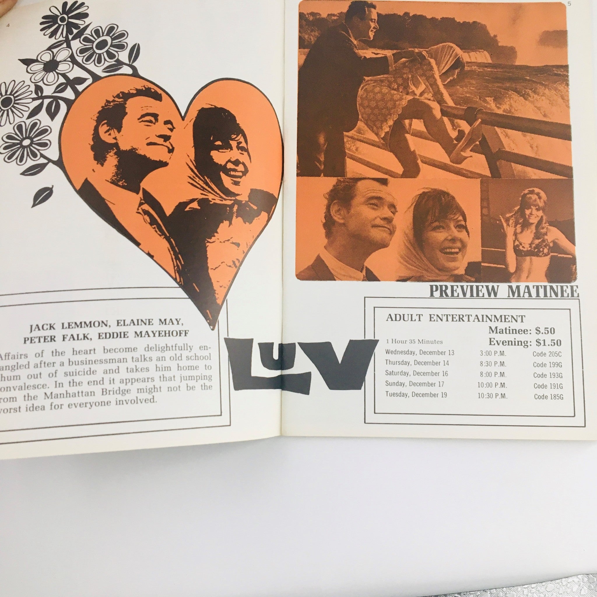 STV Magazine Subscription TV December 9-22 1968 Jack Lemmon & Elaine May in Luv