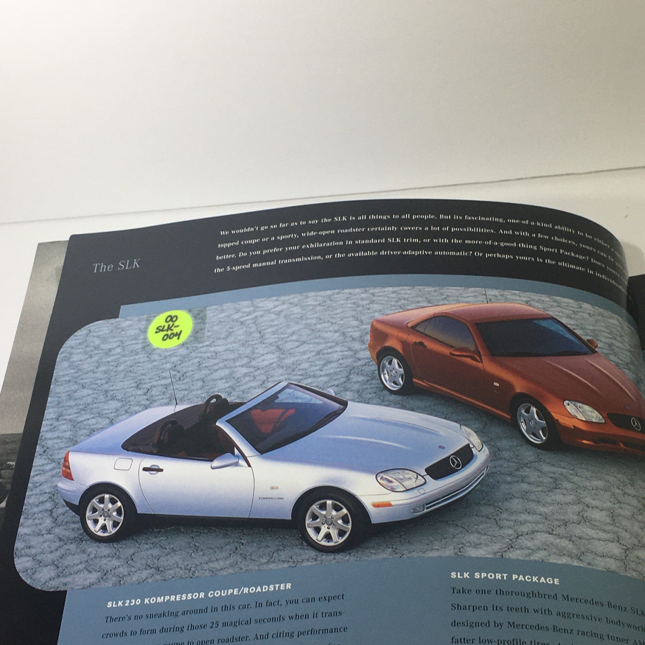 2000 Mercedes-Benz SLK Designo Editions Dealership Car Auto Brochure Catalog