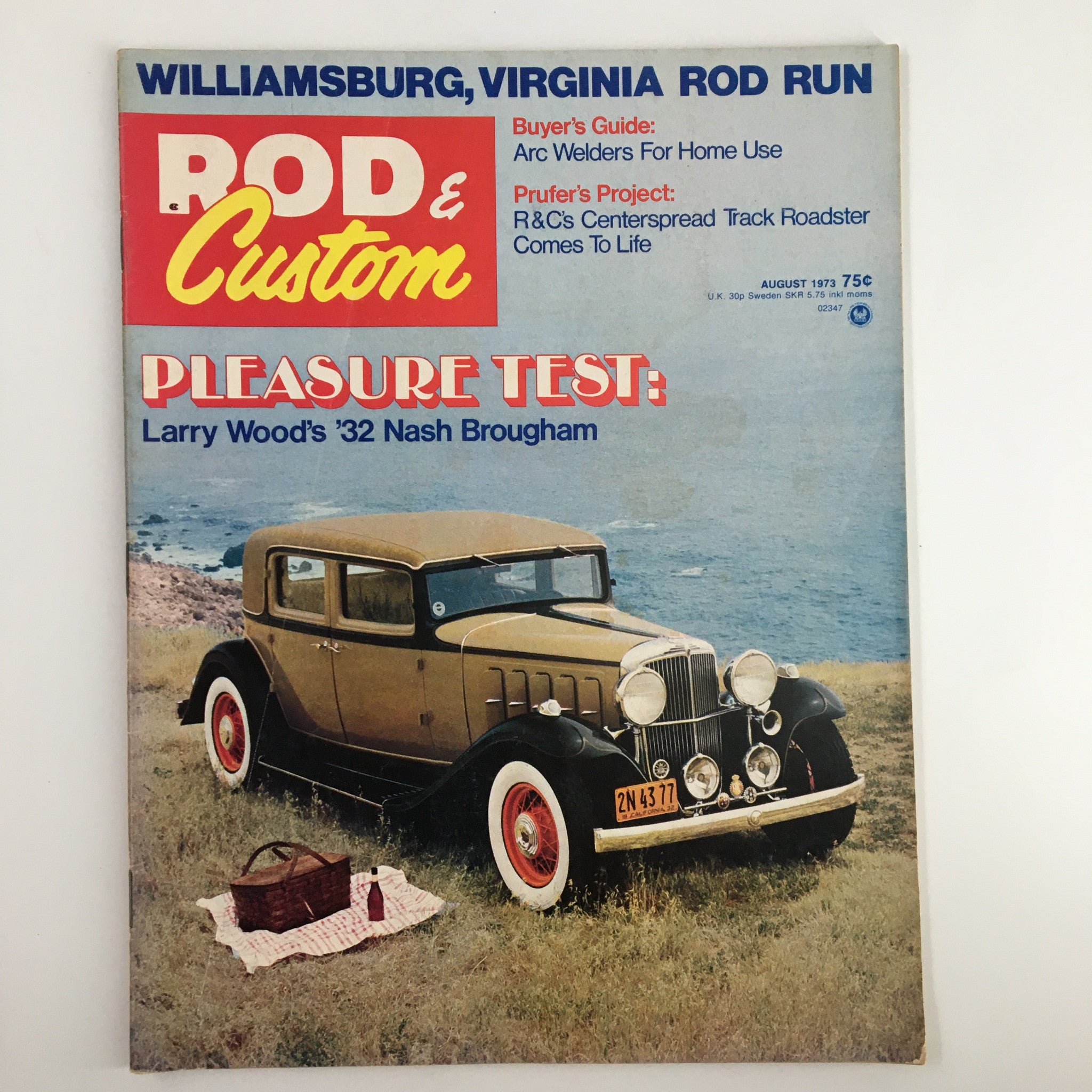 VTG Rod & Custom Magazine August 1973 Larry Wood's '32 Nash Brougham No Label