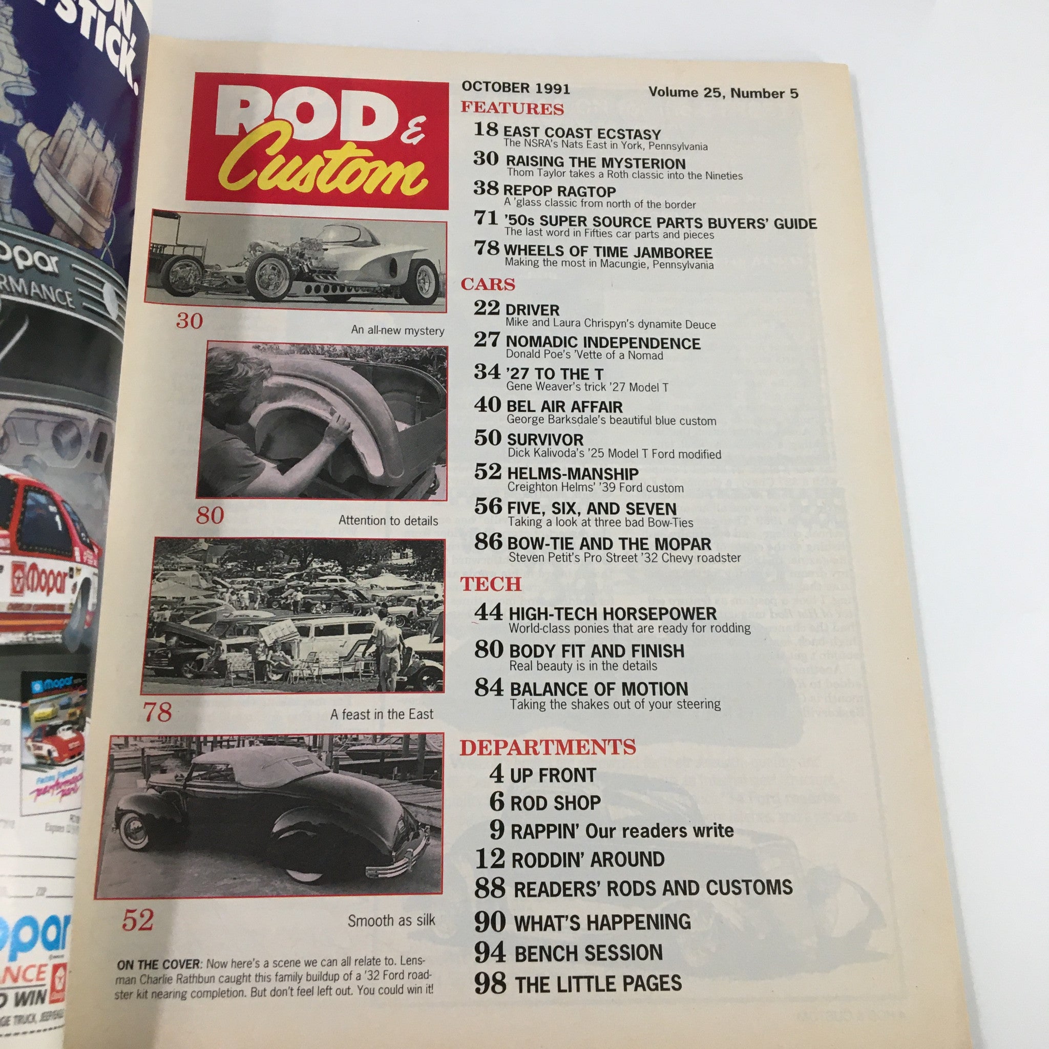 Rod & Custom Magazine October 1991 Charlie Rathburn '32 Ford Roadster No Label