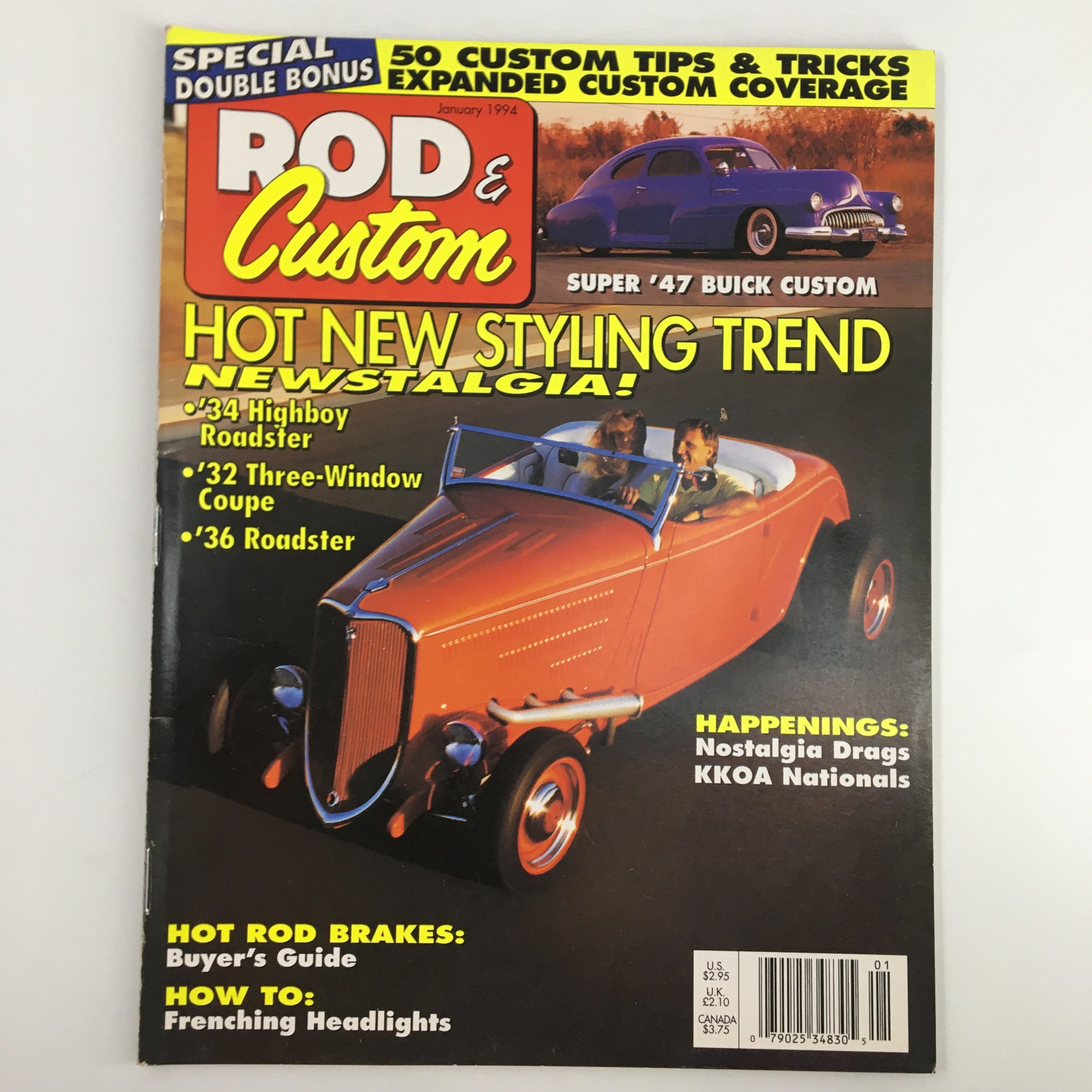 Rod & Custom Magazine January 1994 Ray Lark's Orange '33 Roadster No Label