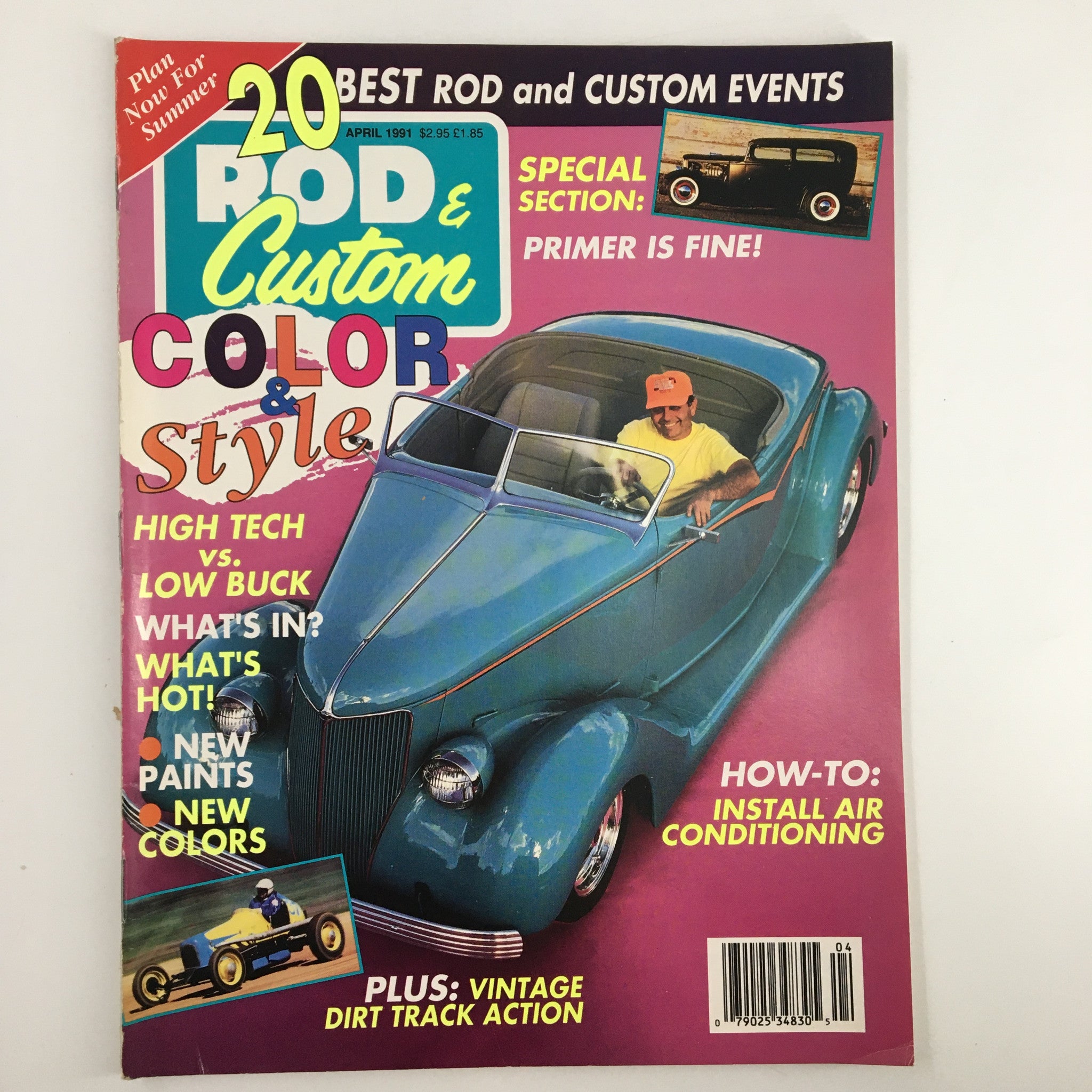 Rod & Custom Magazine April 1991 Danny Brent in his Aqua '36 No Label