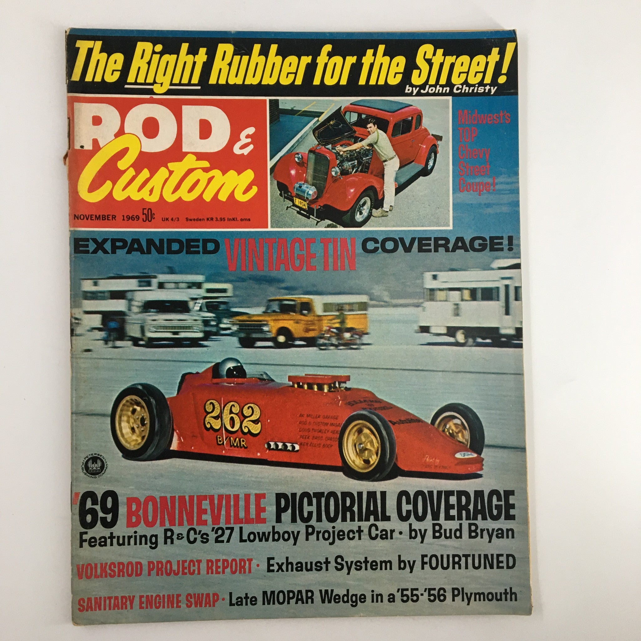 VTG Rod & Custom Magazine November 1969 R&C's '27 Lowboy Project Car No Label