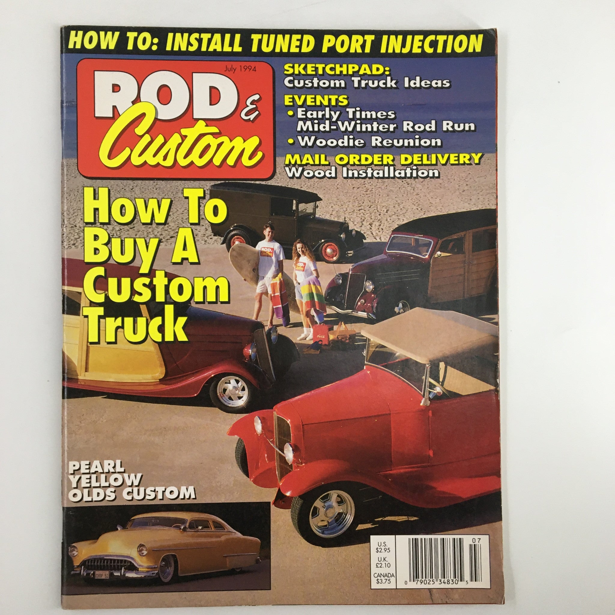 Rod & Custom Magazine July 1994 Cool Woodies & Trucks in Long Beach No Label