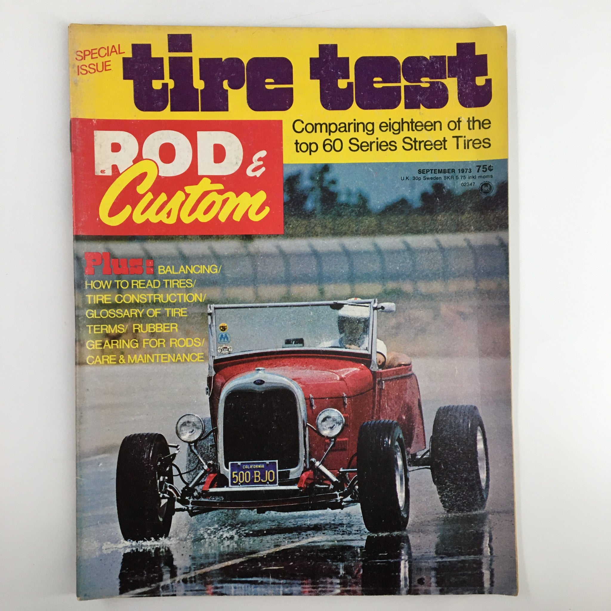 VTG Rod & Custom Magazine September 1973 Tires and How They're Built No Label