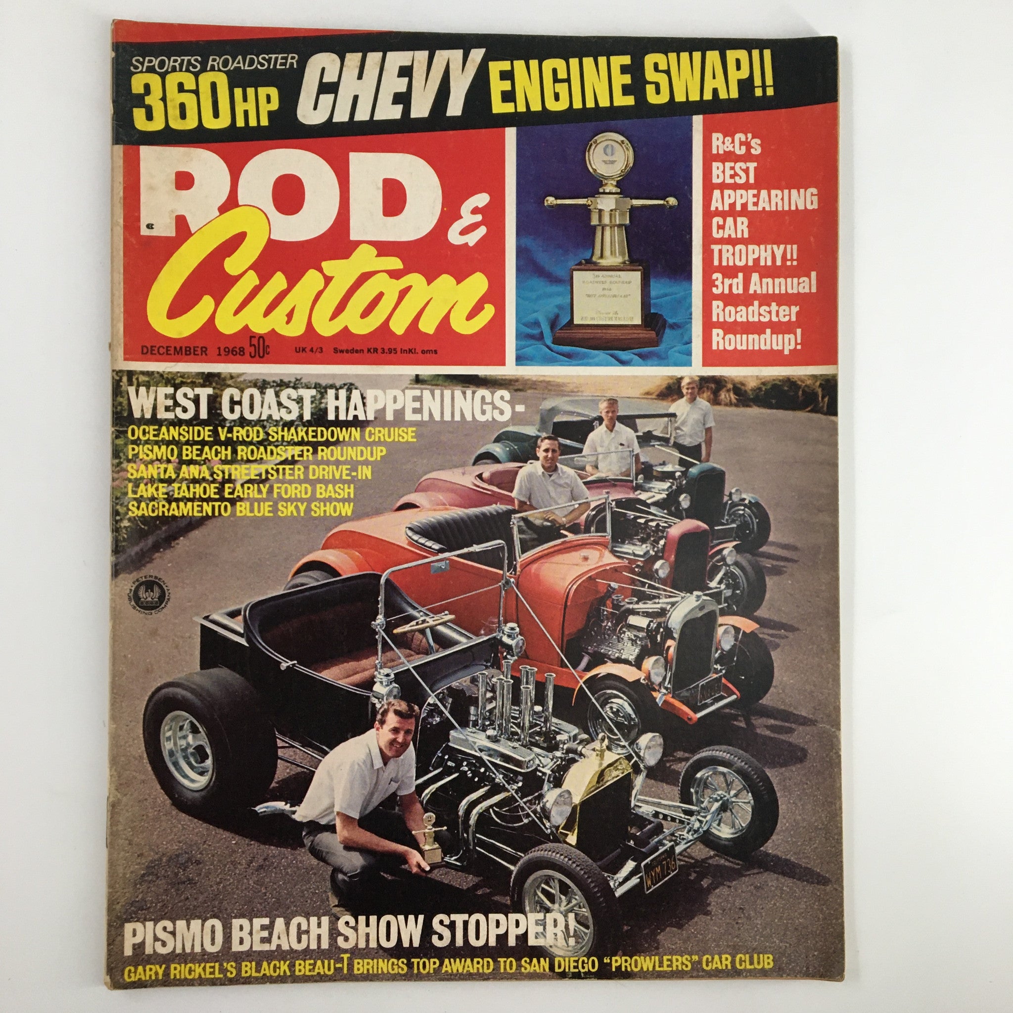 VTG Rod & Custom Magazine December 1968 Pismo Beach Show Stopper No Label